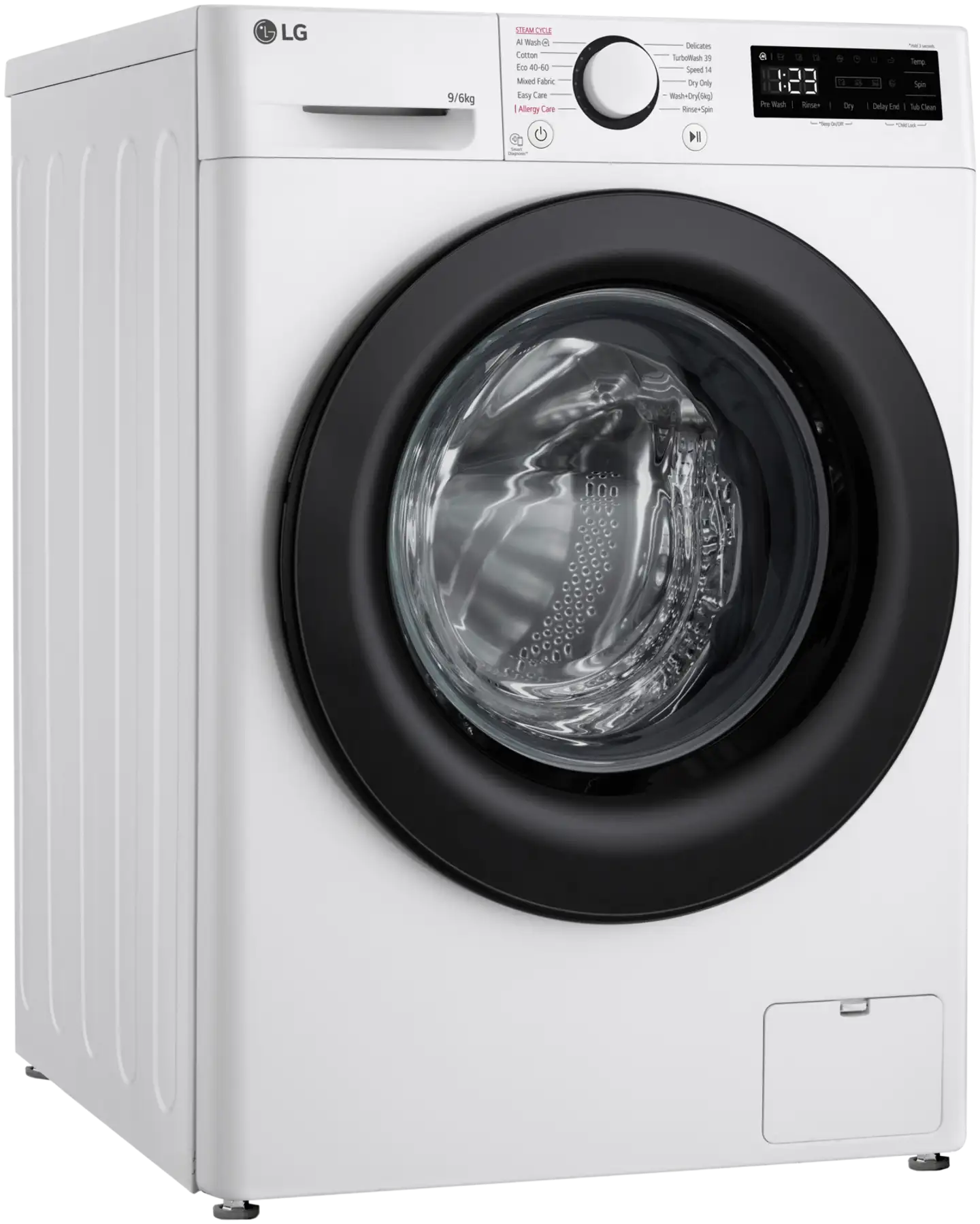 LG kuivaava pyykinpesukone F4Y5VRP6WY 9/6kg valkoinen - 3