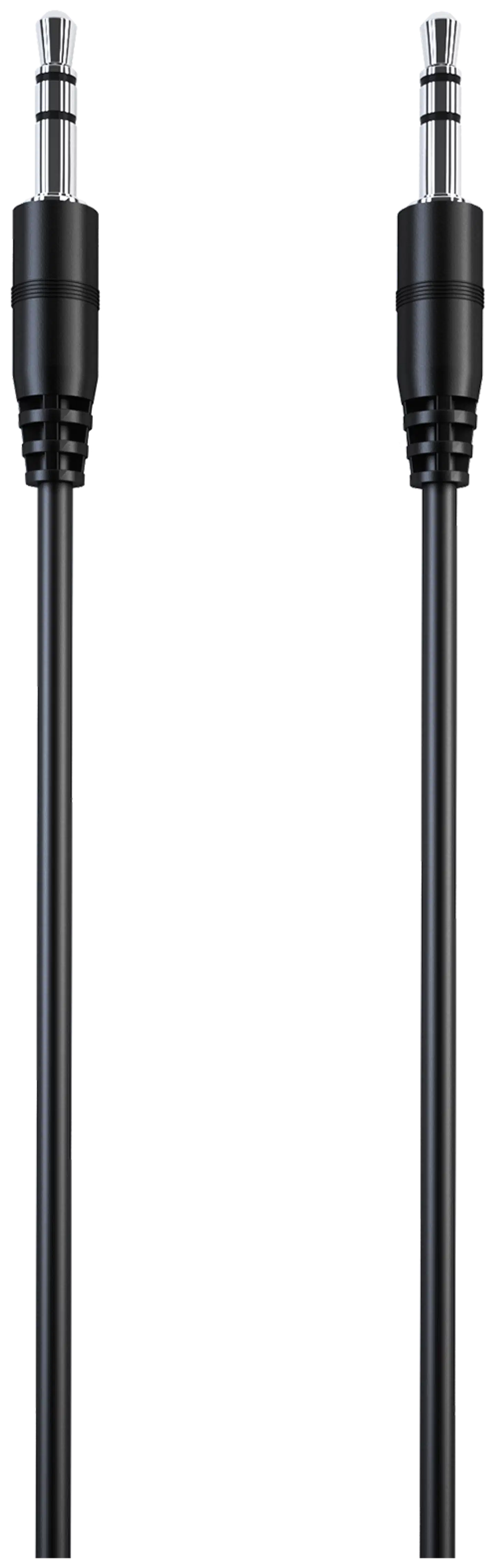 CharGo audiokaapeli 3,5 mm - 3,5 mm, 1,5 m, musta