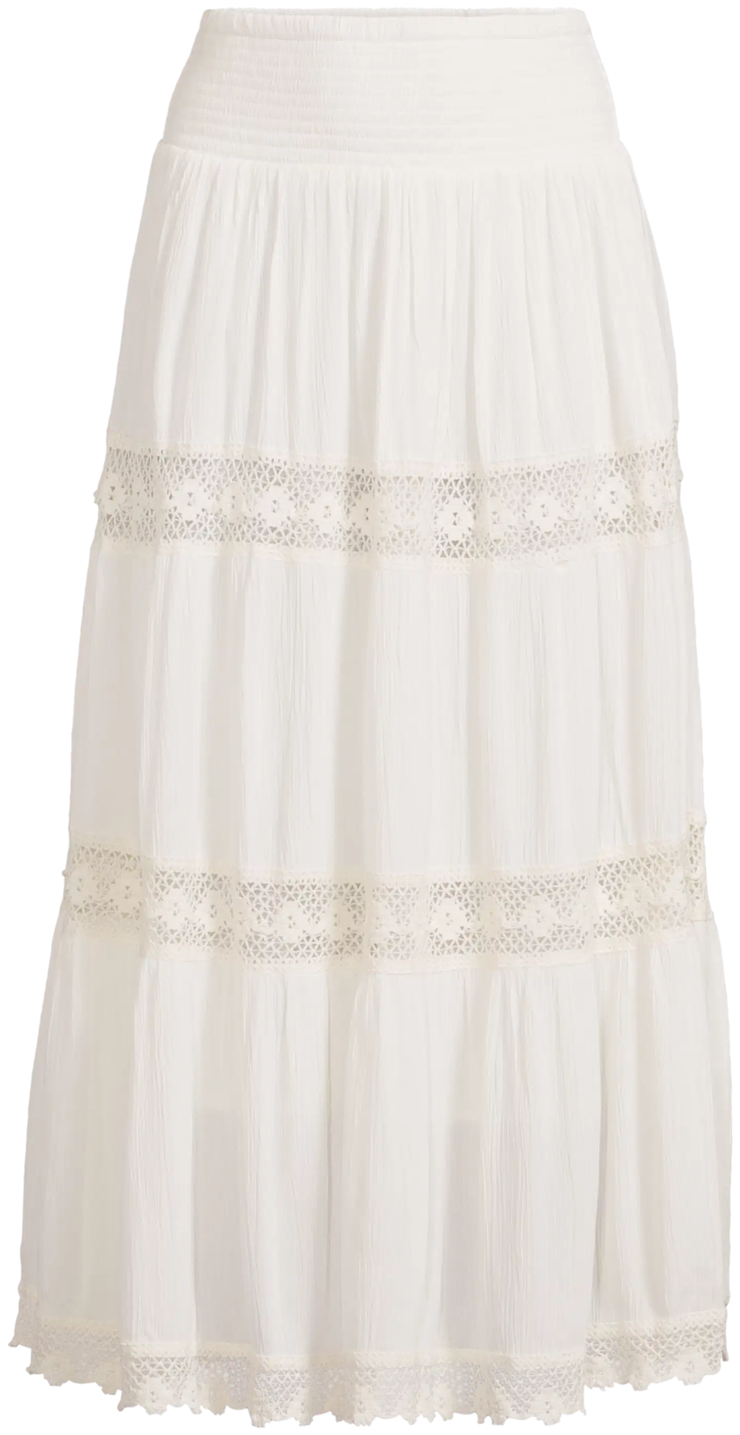 Margaux Riviera naisten pitkä pitsihame SDL-04 - WHITE - 2