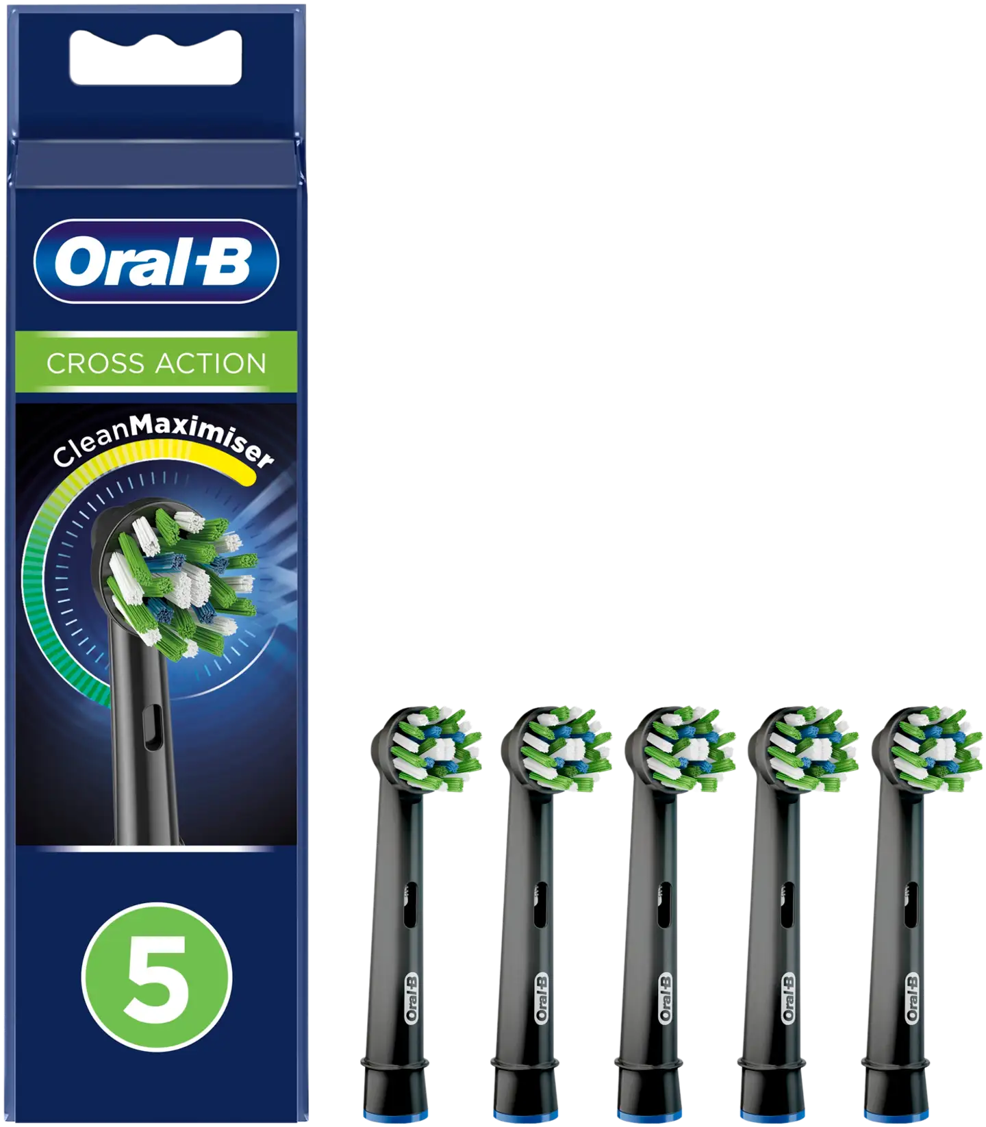 Oral-B Vaihtoharja CrossAction Black Edition CleanMaximiser-tekniikalla 5 kpl - 1