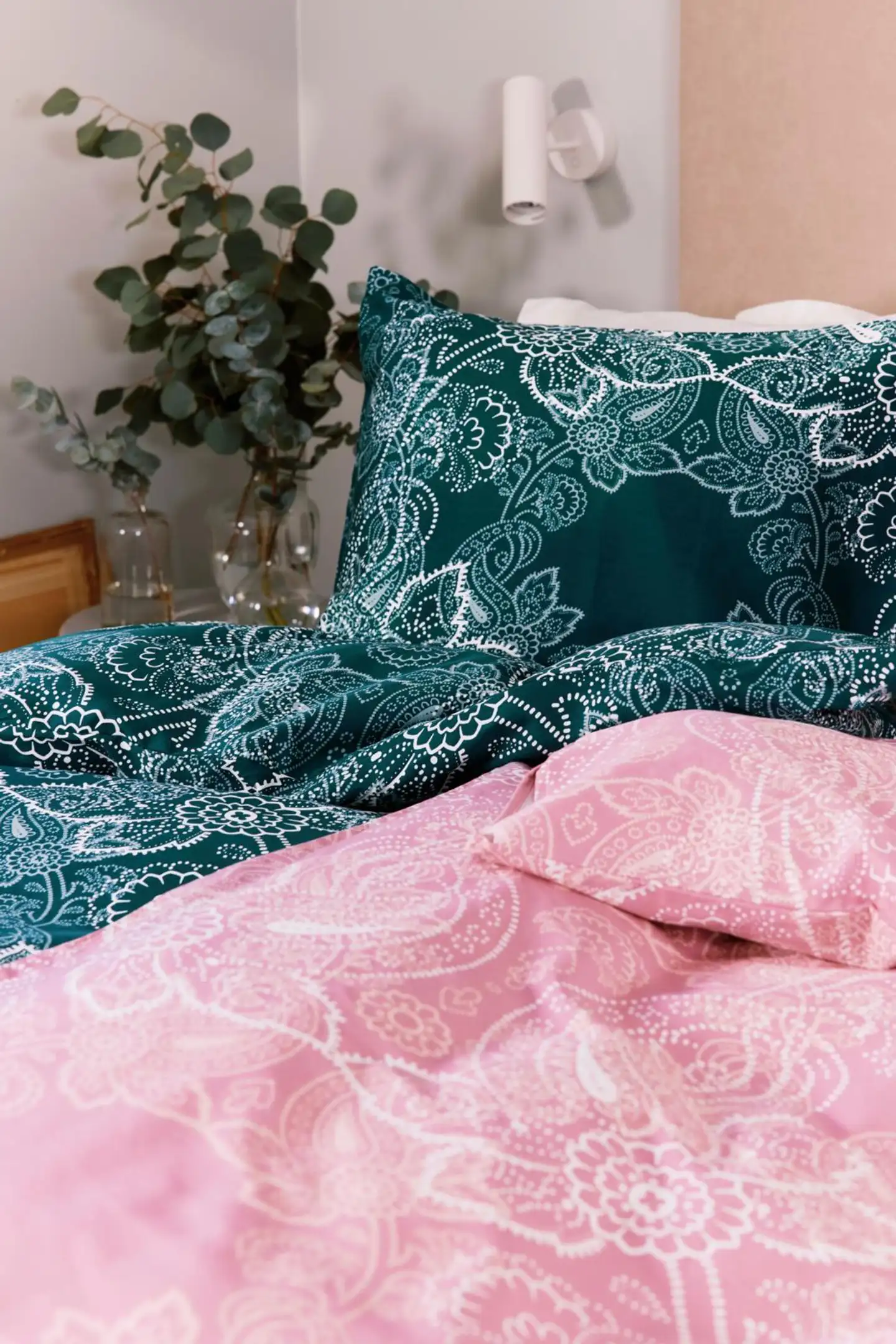 Finlayson satiini-tencel tyynyliina Viktoria 50X60 petrooli - 3