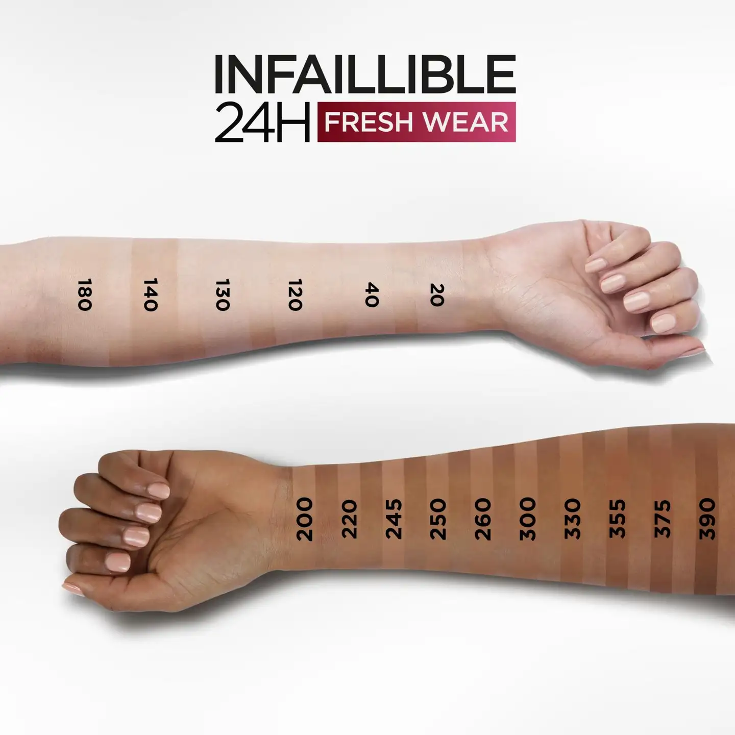 L'Oréal Paris Infaillible 24h Fresh Wear 180 Rose Sand meikkipuuteri 9 g - 4