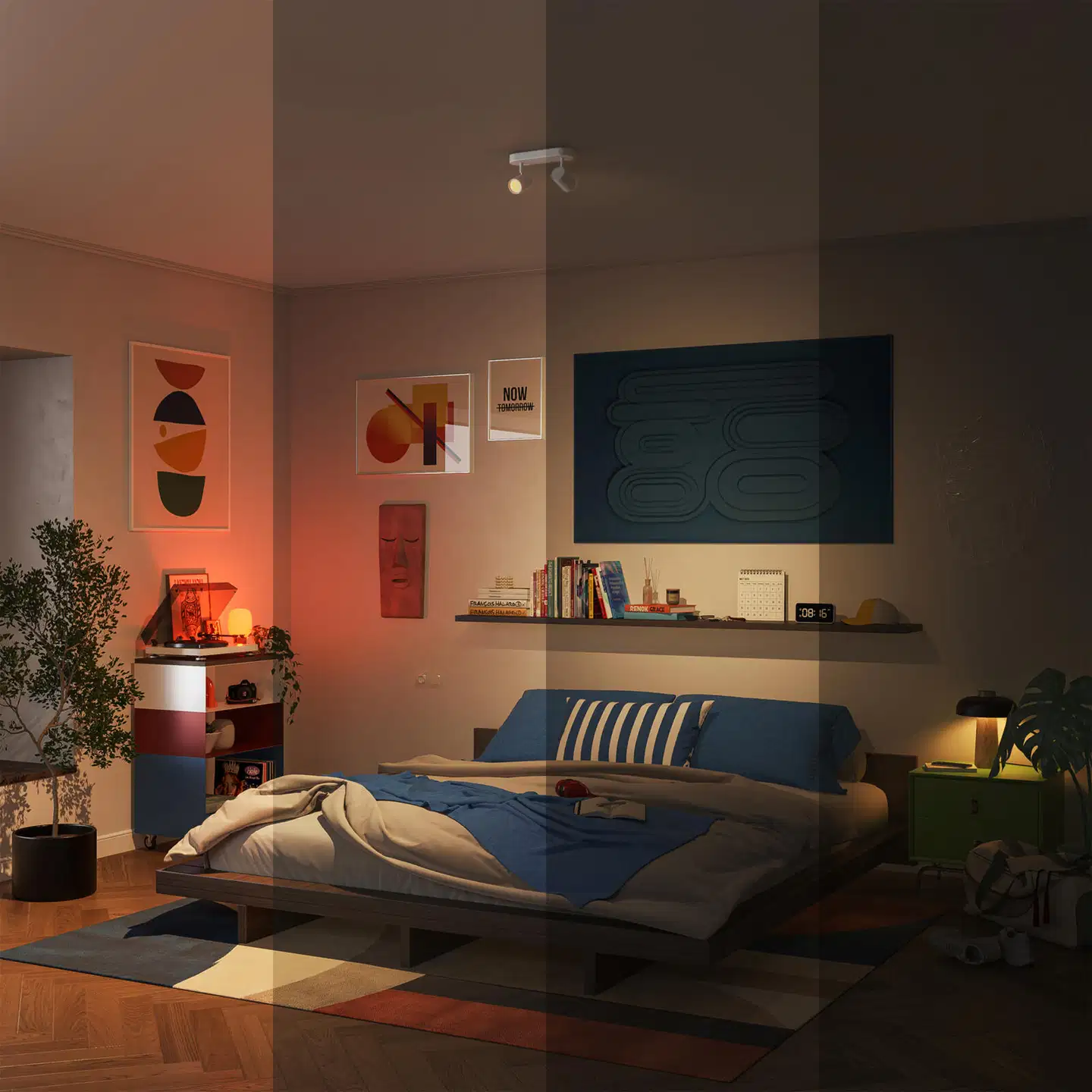 Philips Smart Lighting BOS kohdevalaisin GU10 5W RGB + säädettävä valkoinen 2 kpl kaukosäätimellä - 8