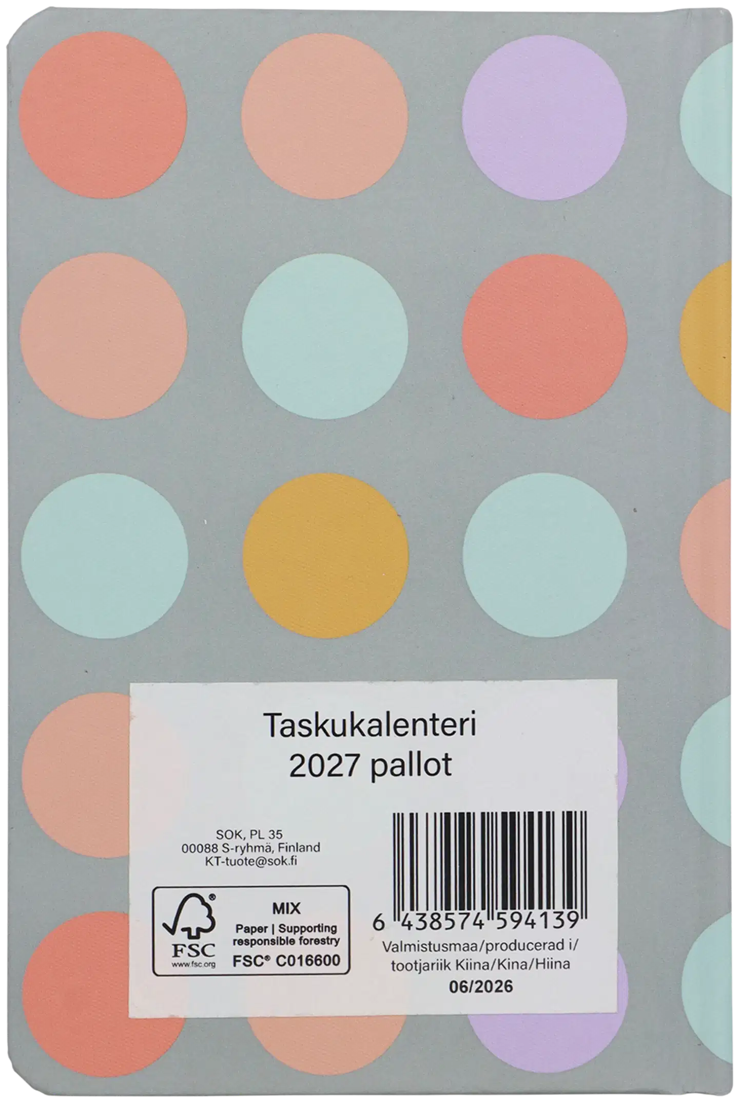 Taskukalenteri 2027 pallot - 2