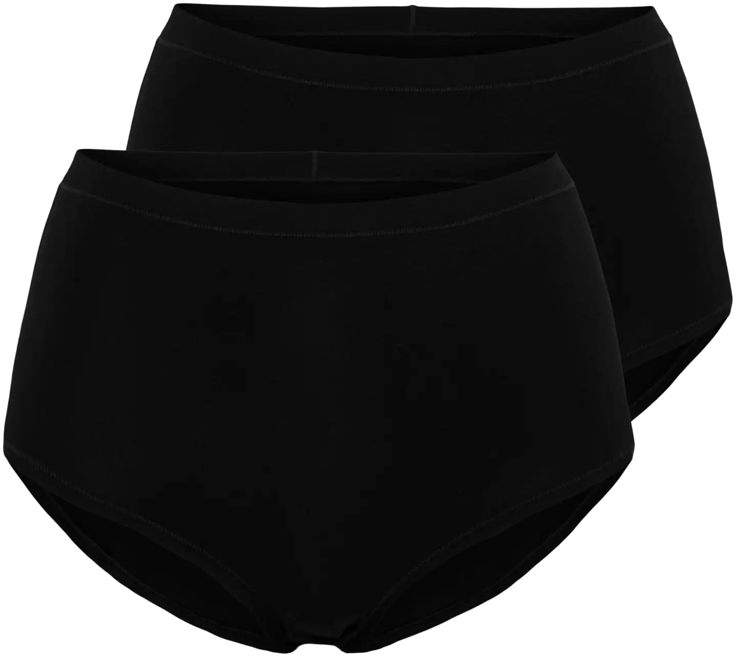 Pierre Robert naisten high waist alushousut 2-pack HU71 - Black,Black - 1