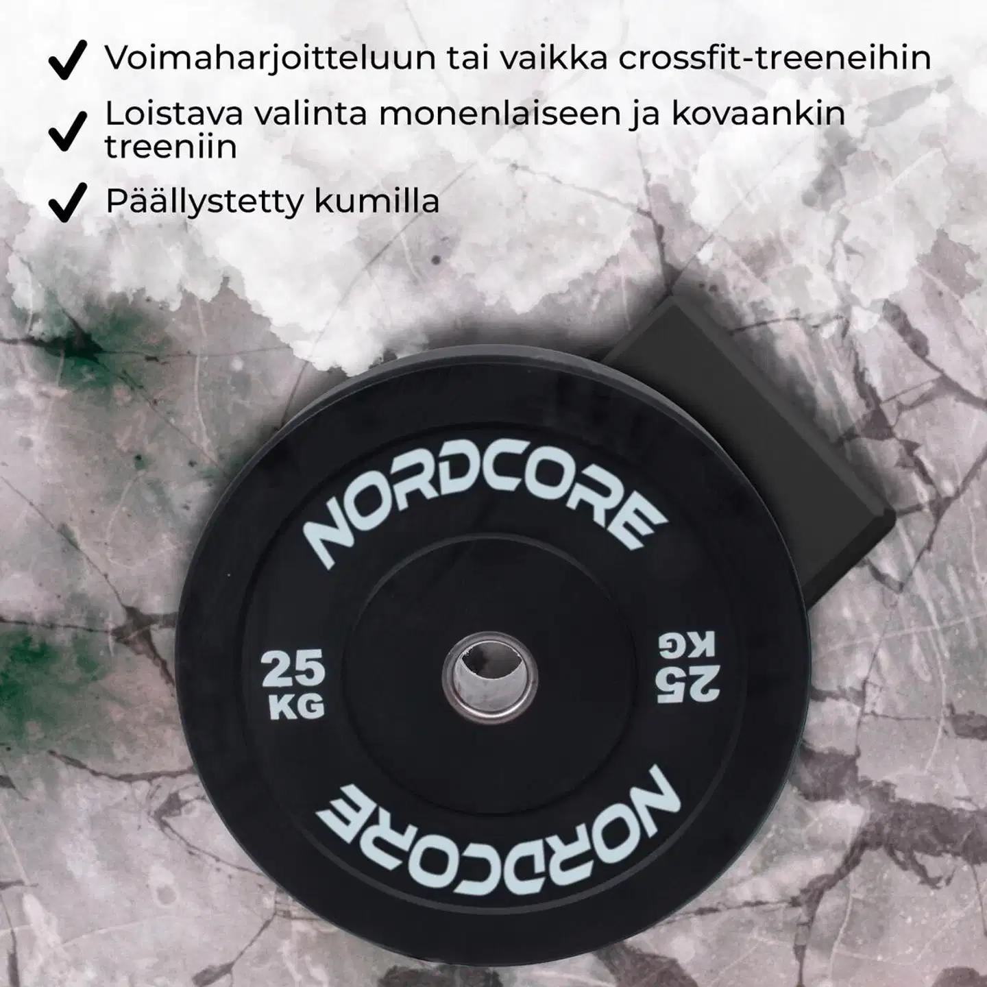 Nordcore levypaino bumper core(5-25kg) - Musta - 2