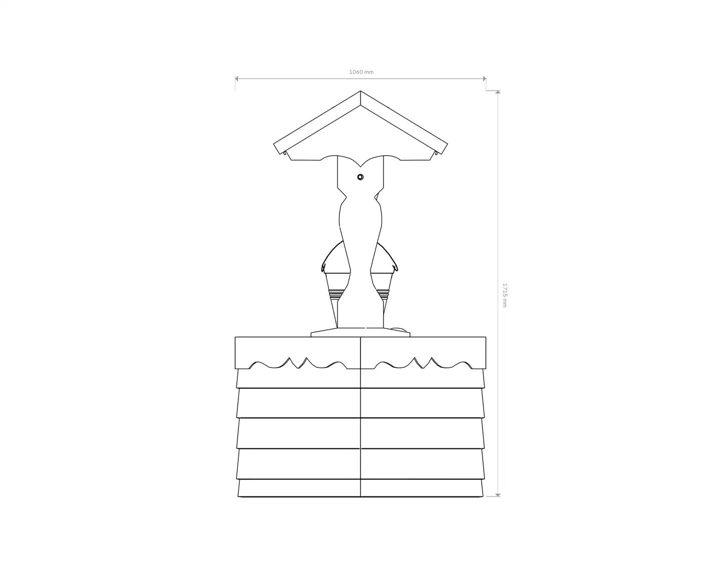 Pihakaivo punainen, mukana vinssi ja köysi. Sopii sisähalkaisijaltaan 80 cm oleville betonirenkaille - 3
