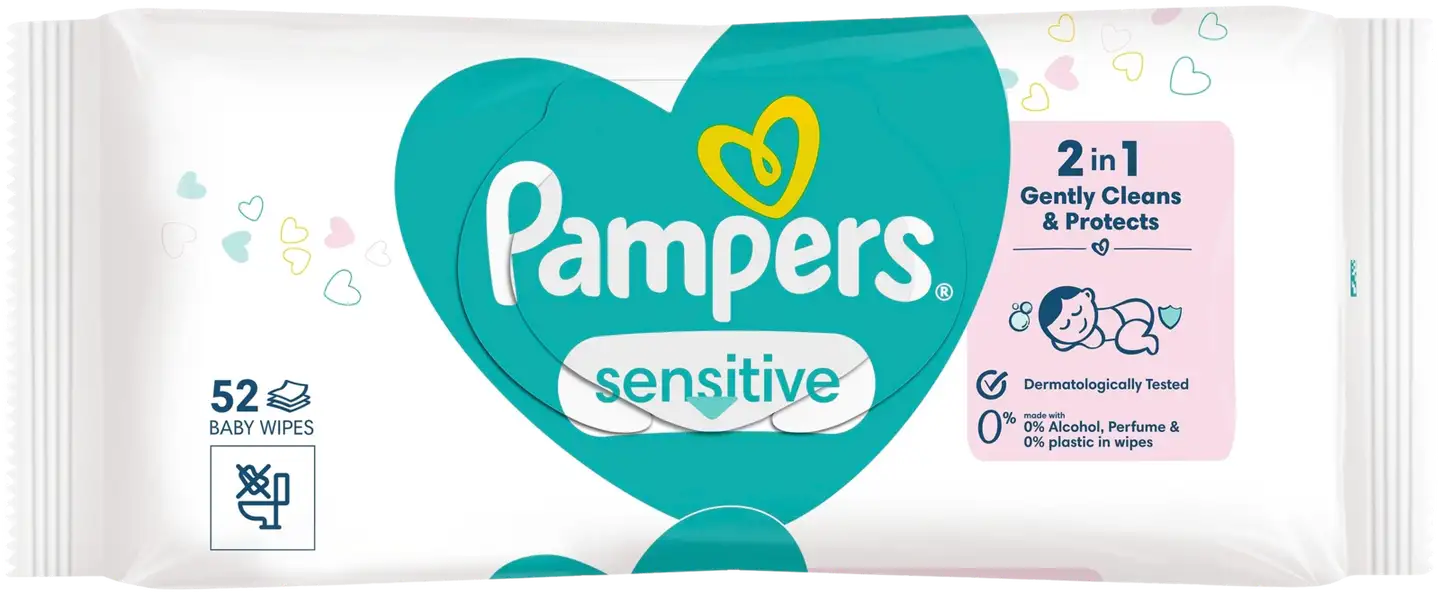 Pampers 52kpl Sensitive Baby Wipes puhdistuspyyhe