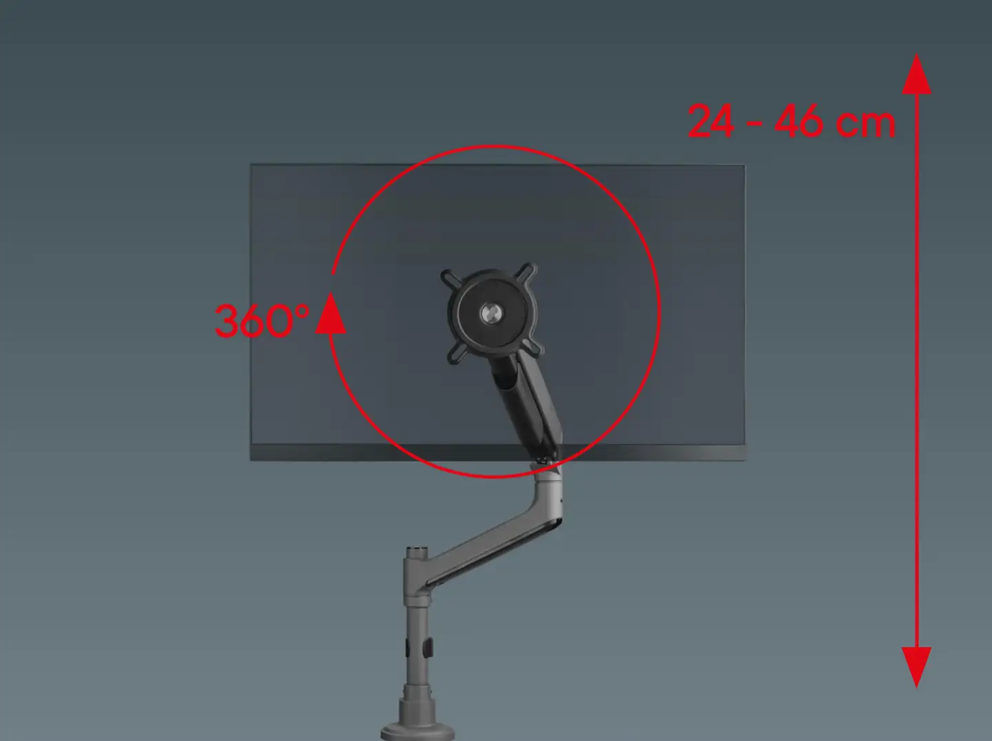 One For All DM5110 Heavy Duty Monitorivarsi, musta - 13