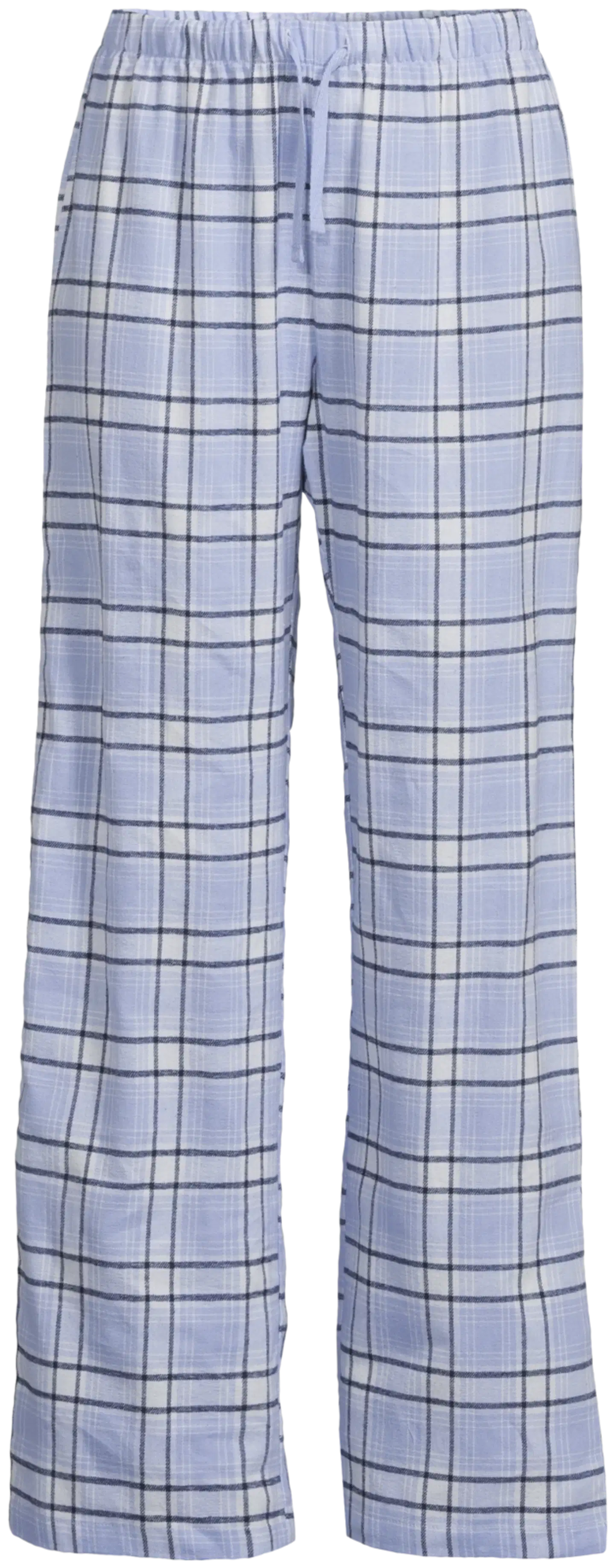 Actuelle naisten flanellihousut 212A382611 - Blue check - 2