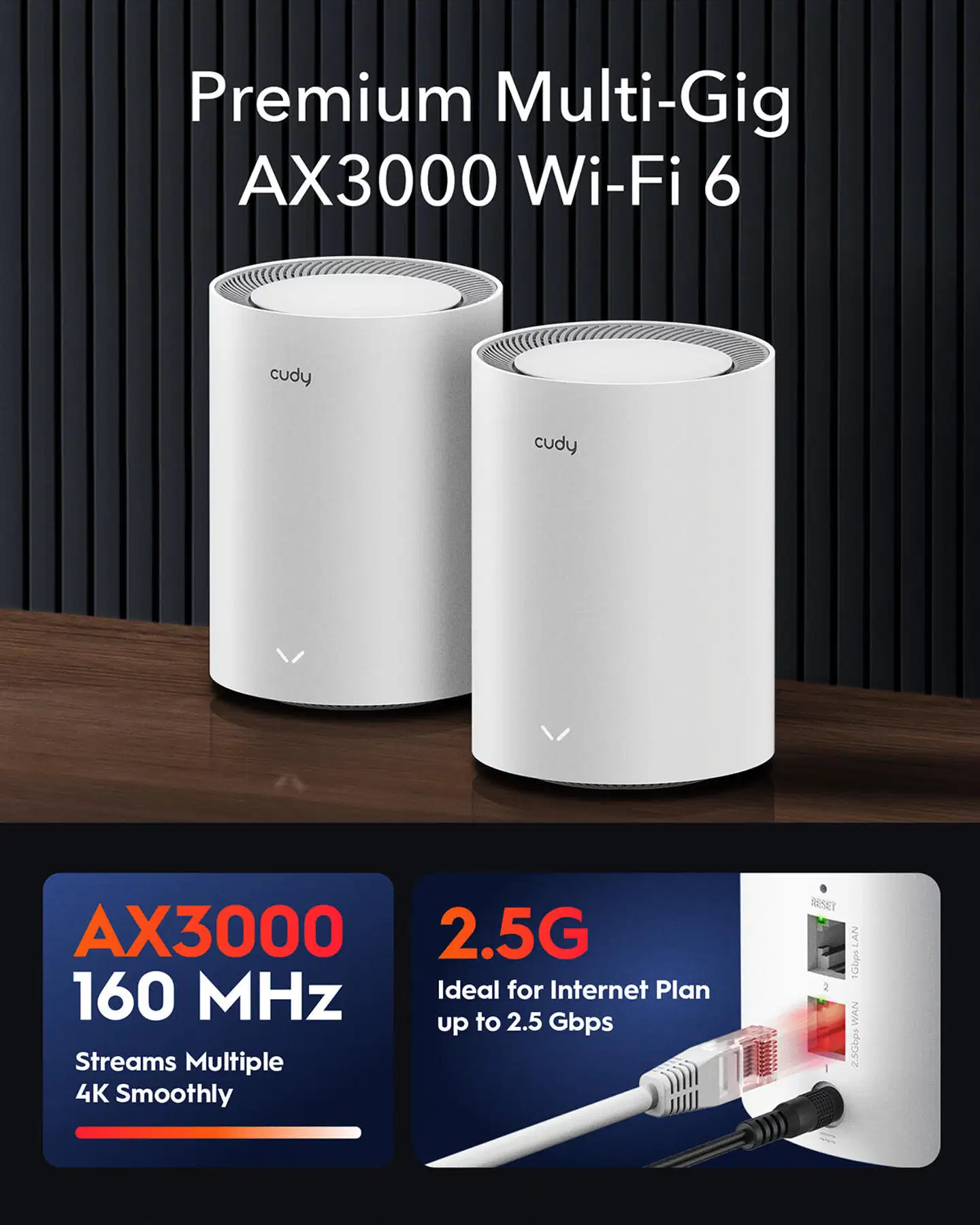 Cudy Mesh-järjestelmä M3000(3-Pack) - 12