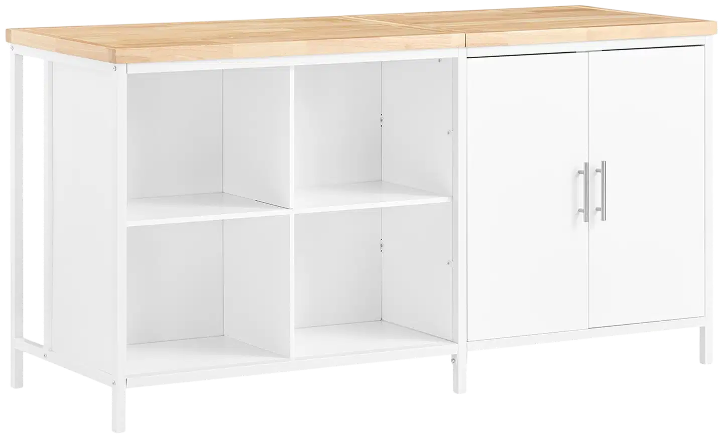SoBuy keittiösaareke valkoinen KNL09-WN - 1