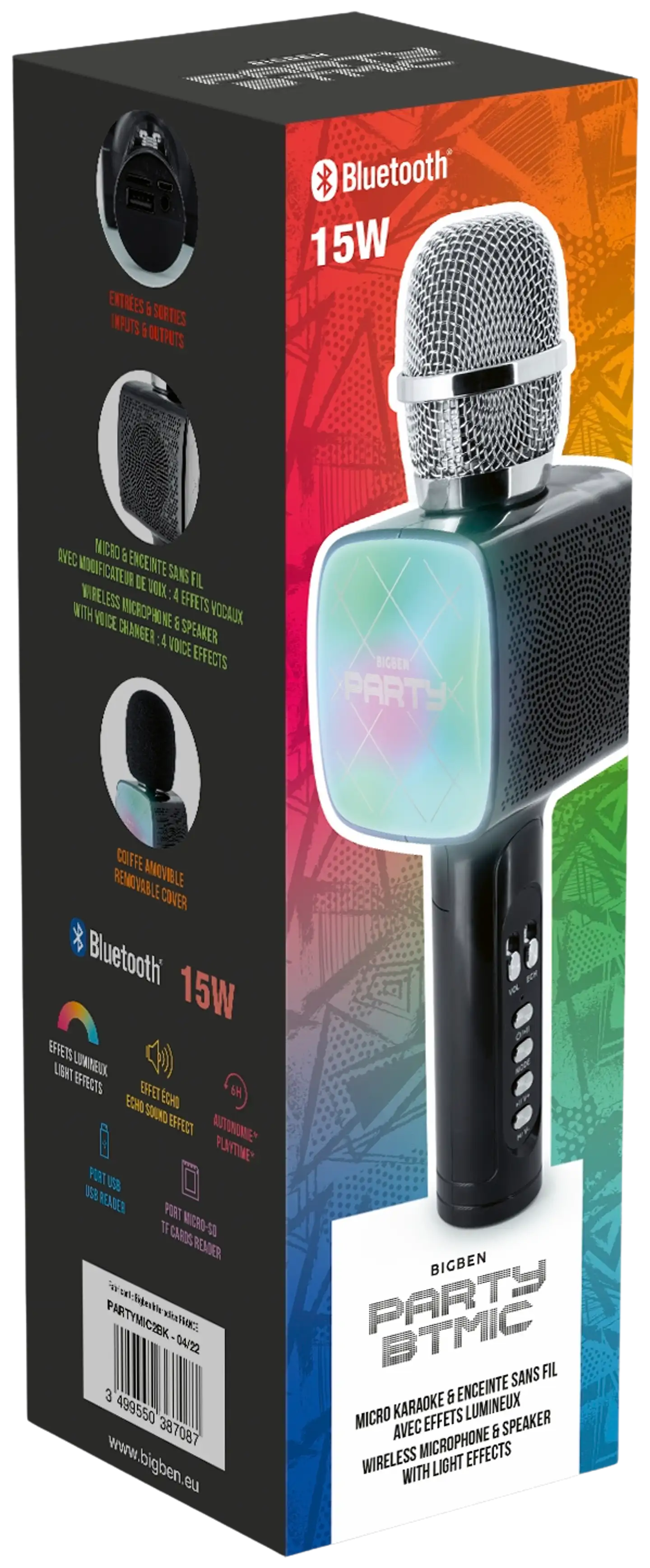 BigBen karaokemikrofoni Bluetooth yhteydellä musta - 7