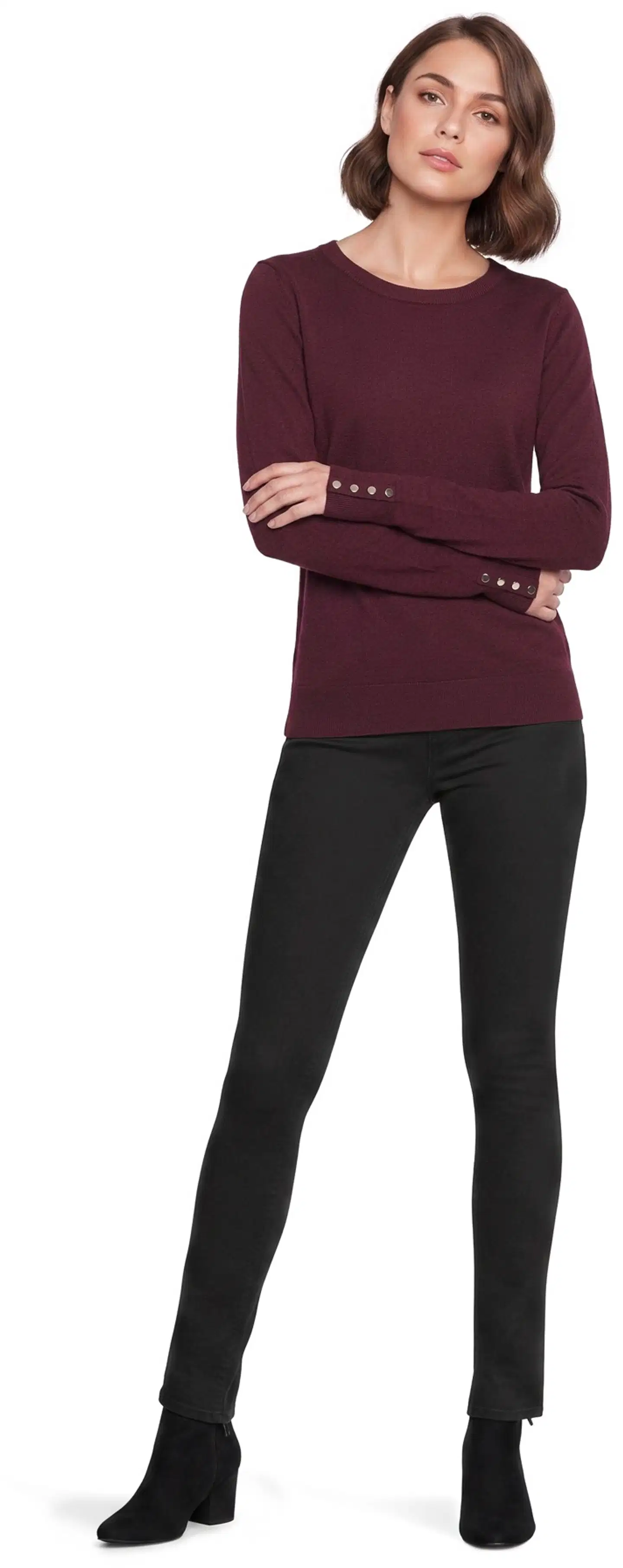London Fog naisten  neulepusero 213L262902 - dark wine - 4