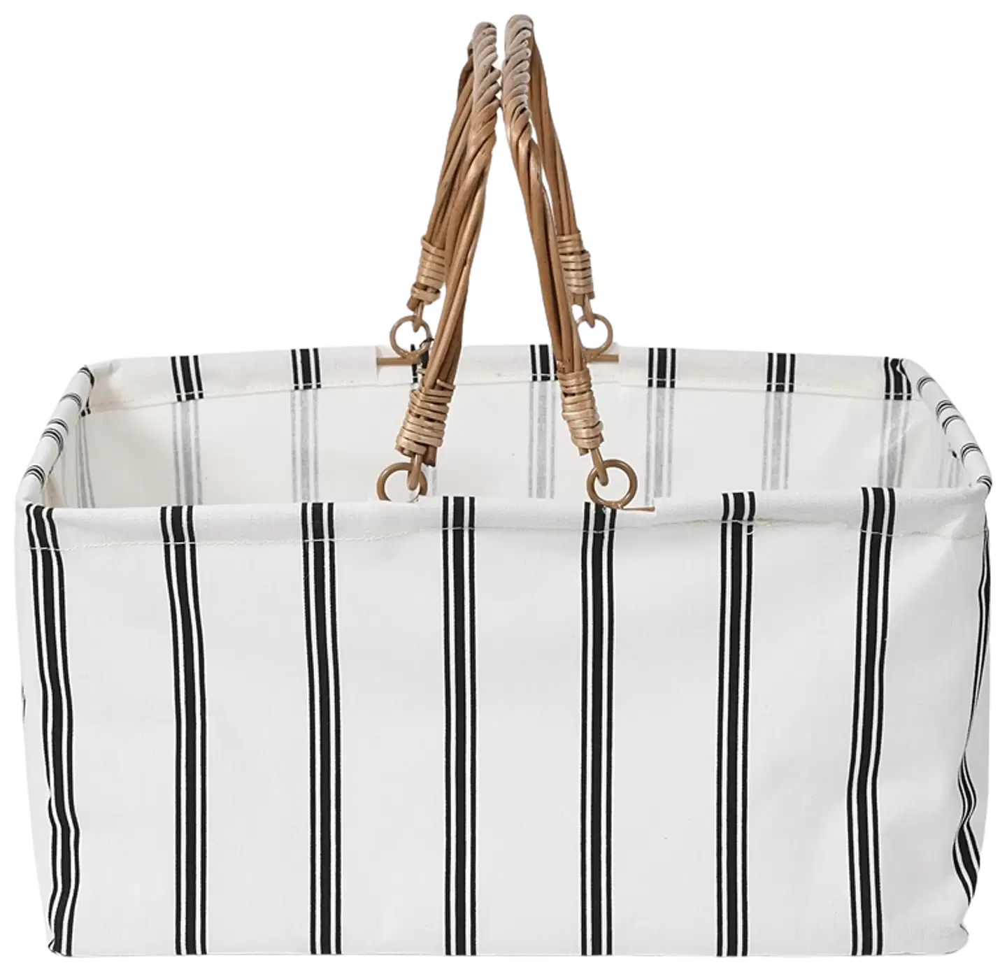 Åhléns Home piknikkori taitettava tuplaraita l.valk/musta - 2