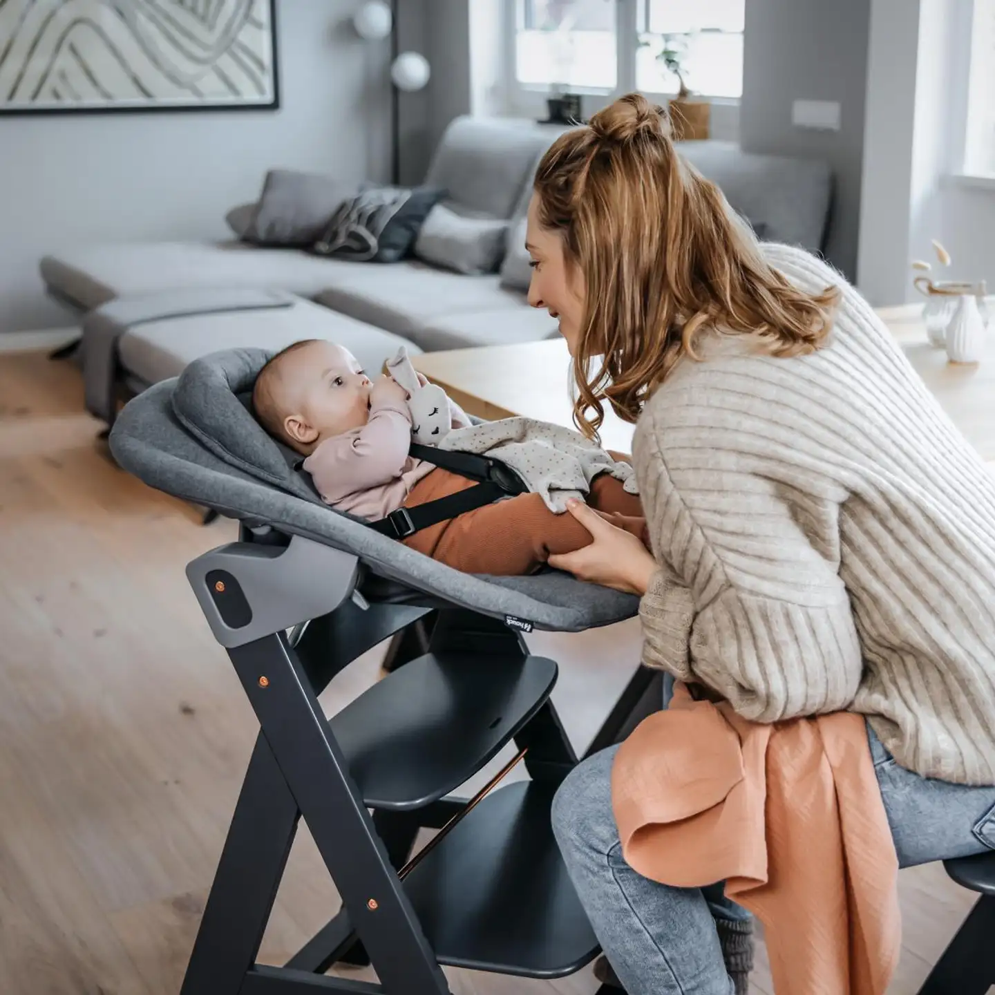 Hauck syöttötuolisetti Alpha Newborn tummanharmaa - 22