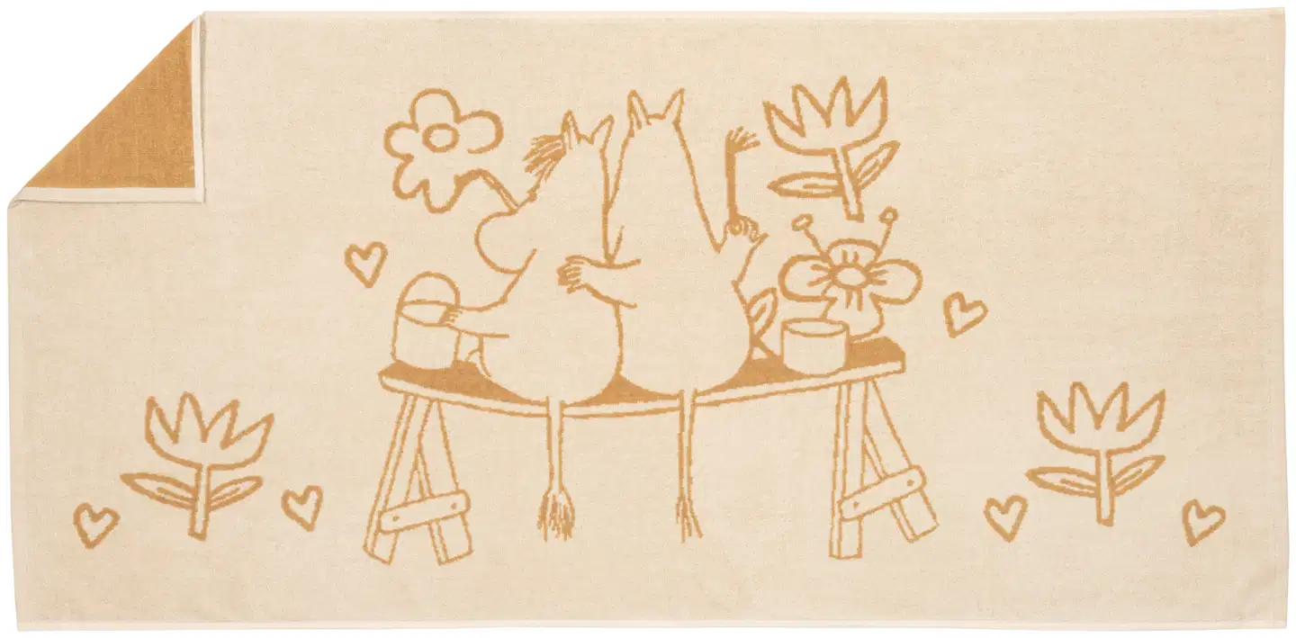 Moomin Arabia Muumi kylpyp.70x140 Rakkaus beige GOTS