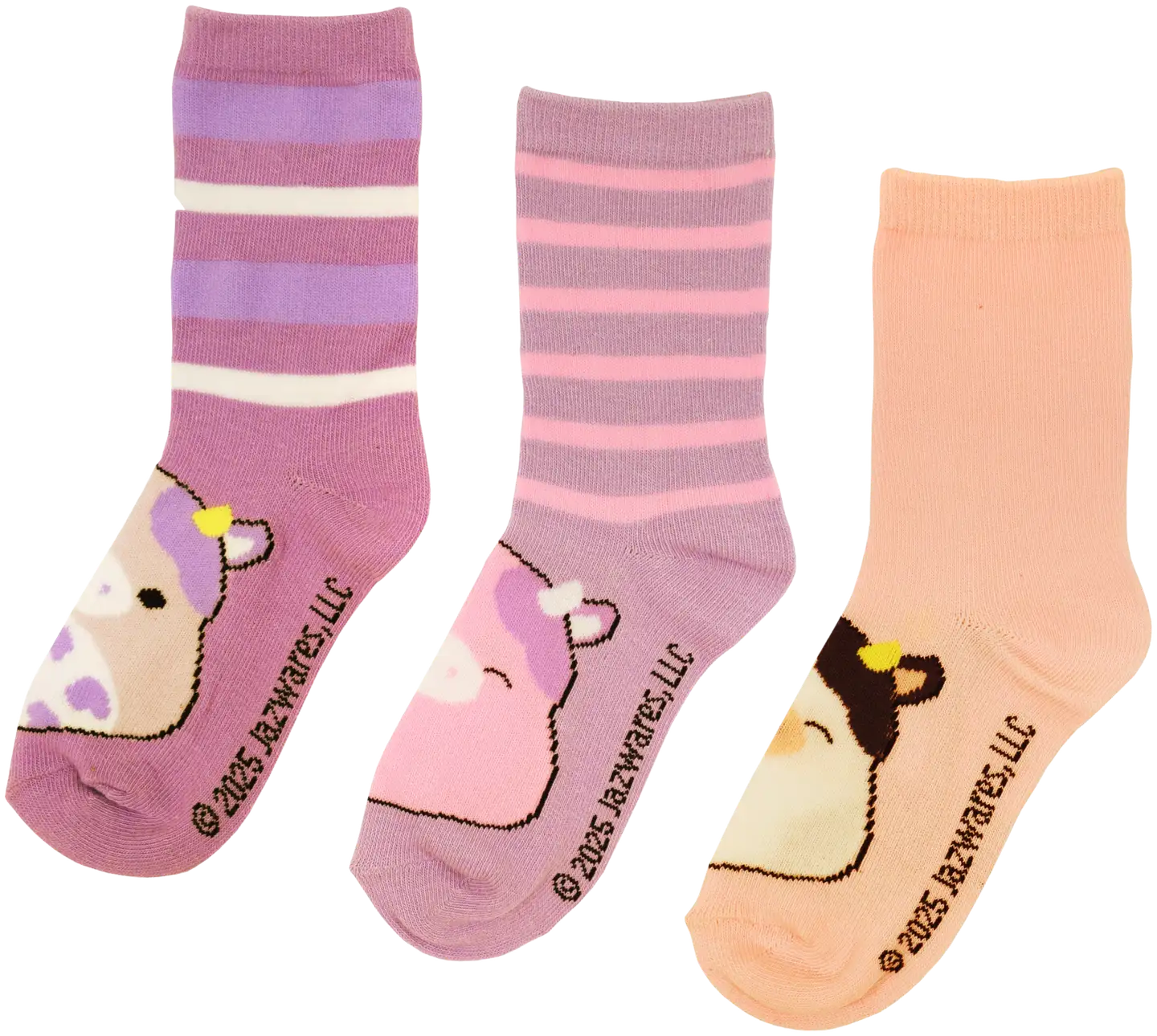 Squishmallows lasten sukat 3-pack - Lila/vaaleanlila