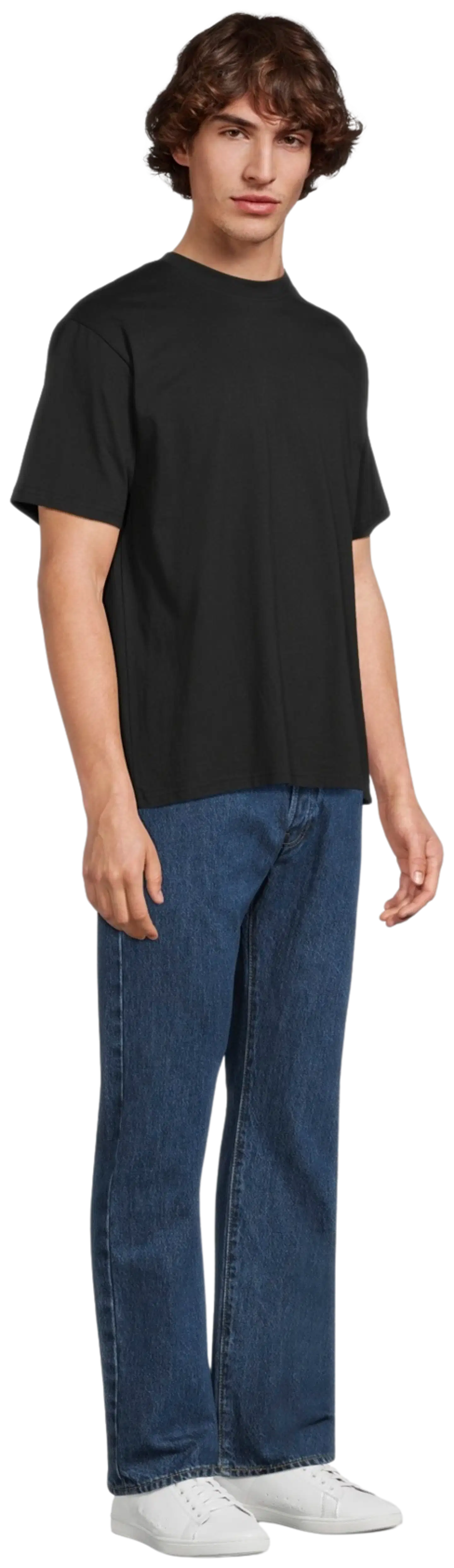WKLY. miesten t-paita basic oversize 195W482406 - BLACK - 4