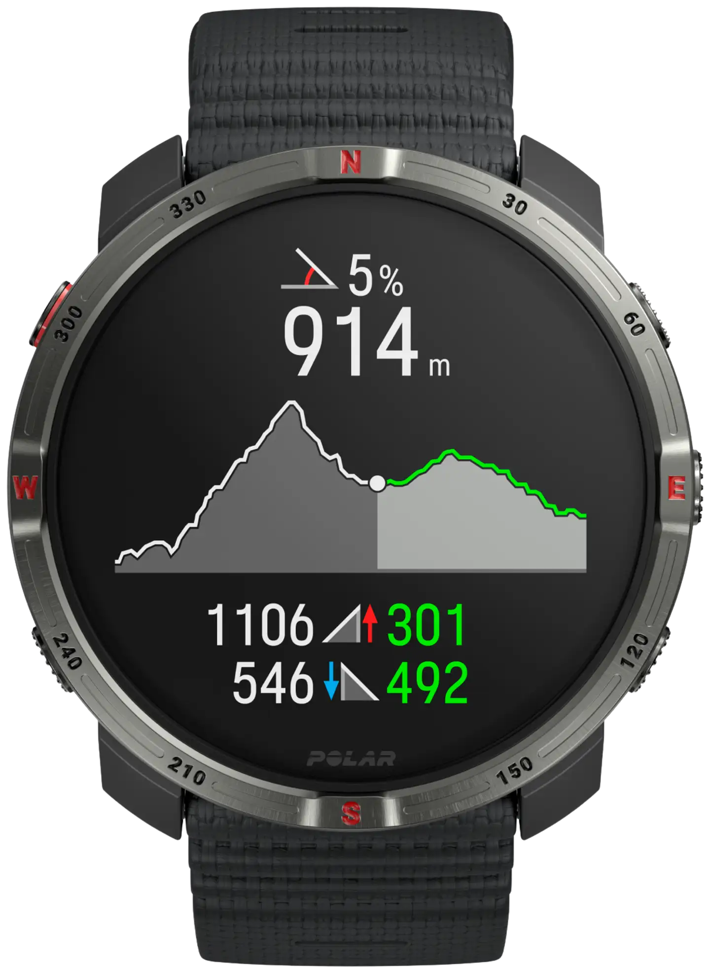 Polar Outdoor-kello Grit X2 musta S-L - 6