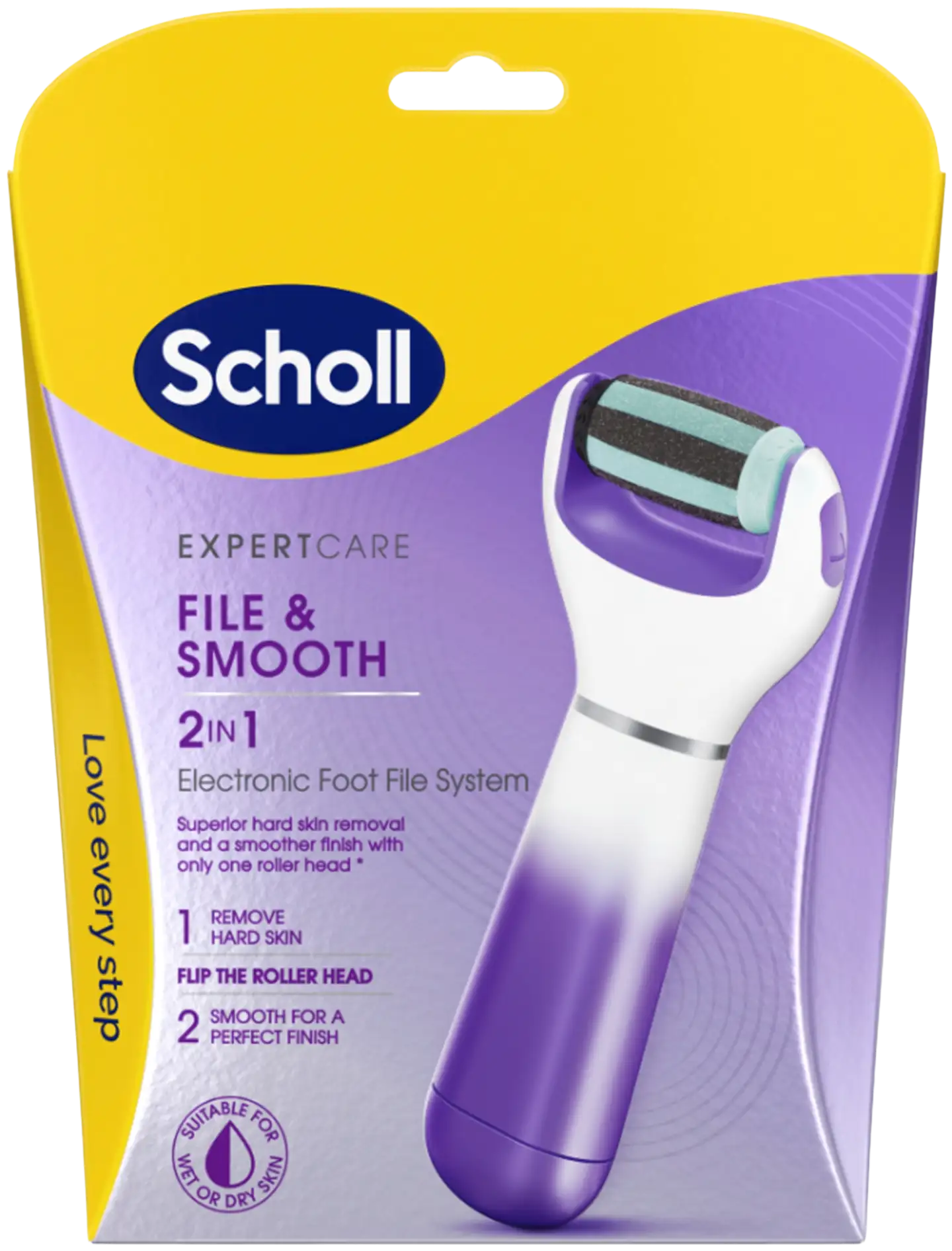 Scholl Electronic Footfile Device Purple 2 in 1