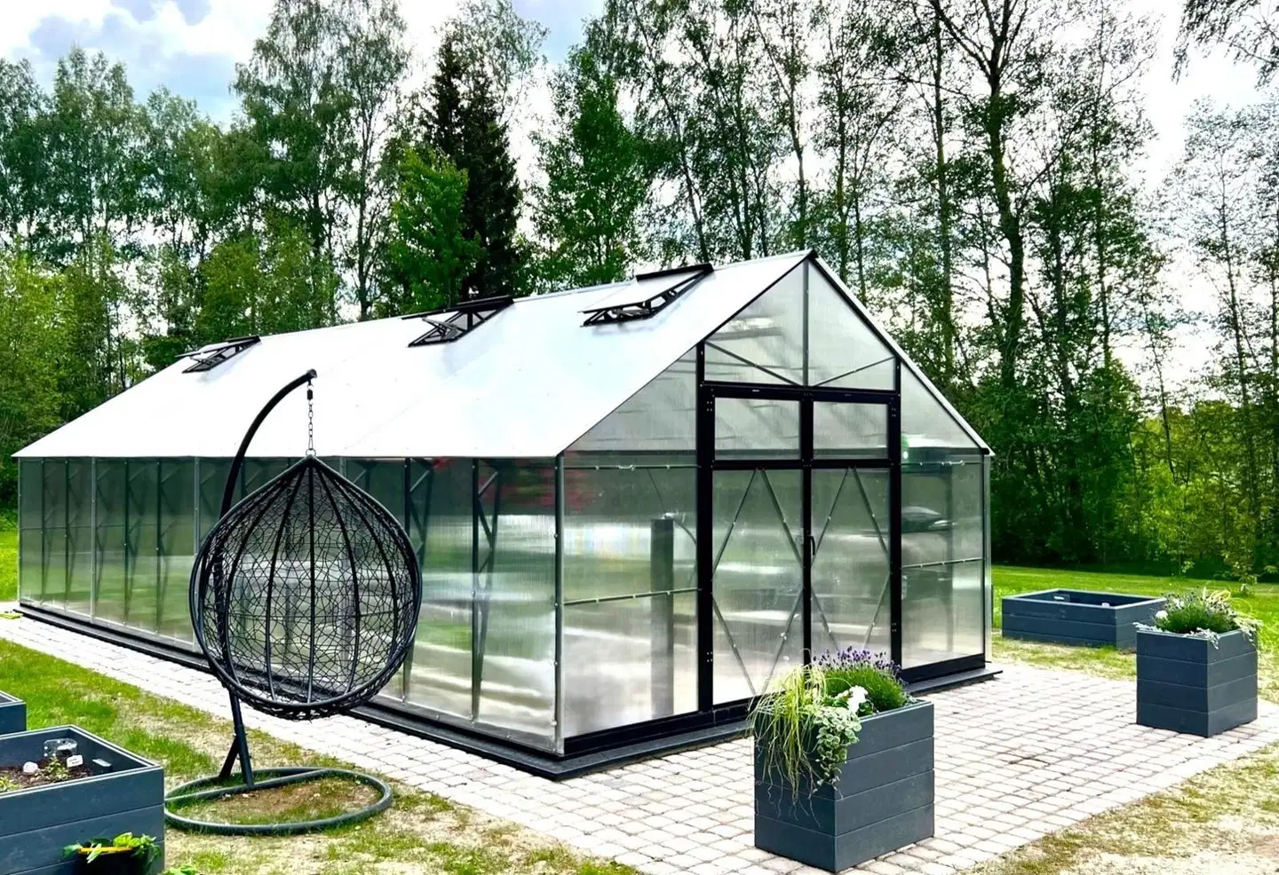 Ecoslider kasvihuone Lux DD 4.0 X 9.7 - 1