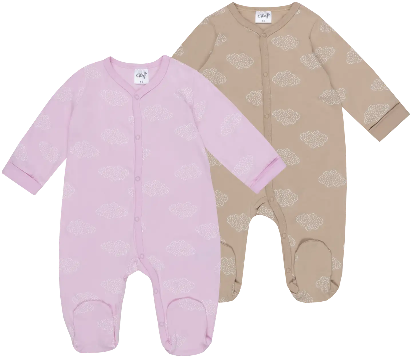 Ciraf vauvojen pyjama Hattara 250B260193 2-pack - pink clouds - 1