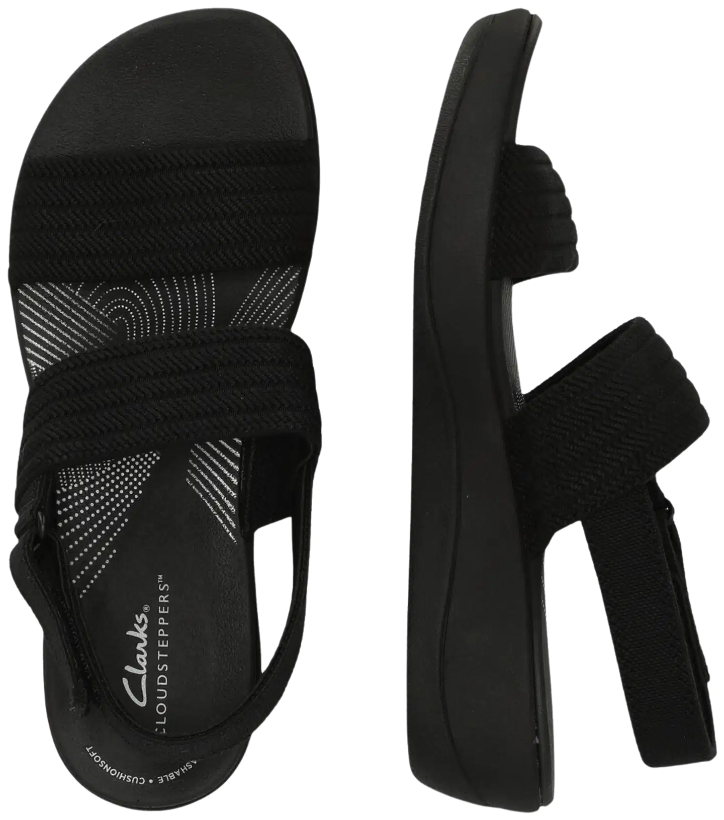 Clarks Arla Stroll naisten sandaali - BLACK - 3
