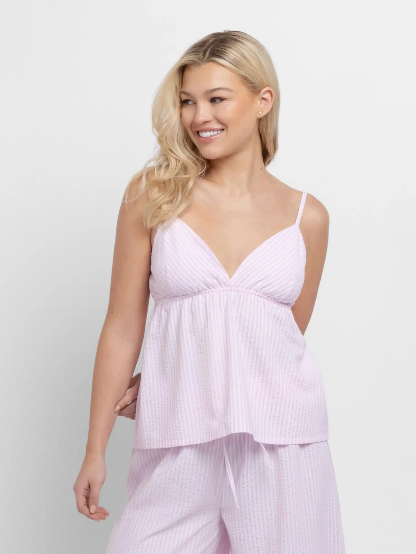 Dorina naisten camisole Diana FXCA0030 - WHITE / PINK PRINT - 2