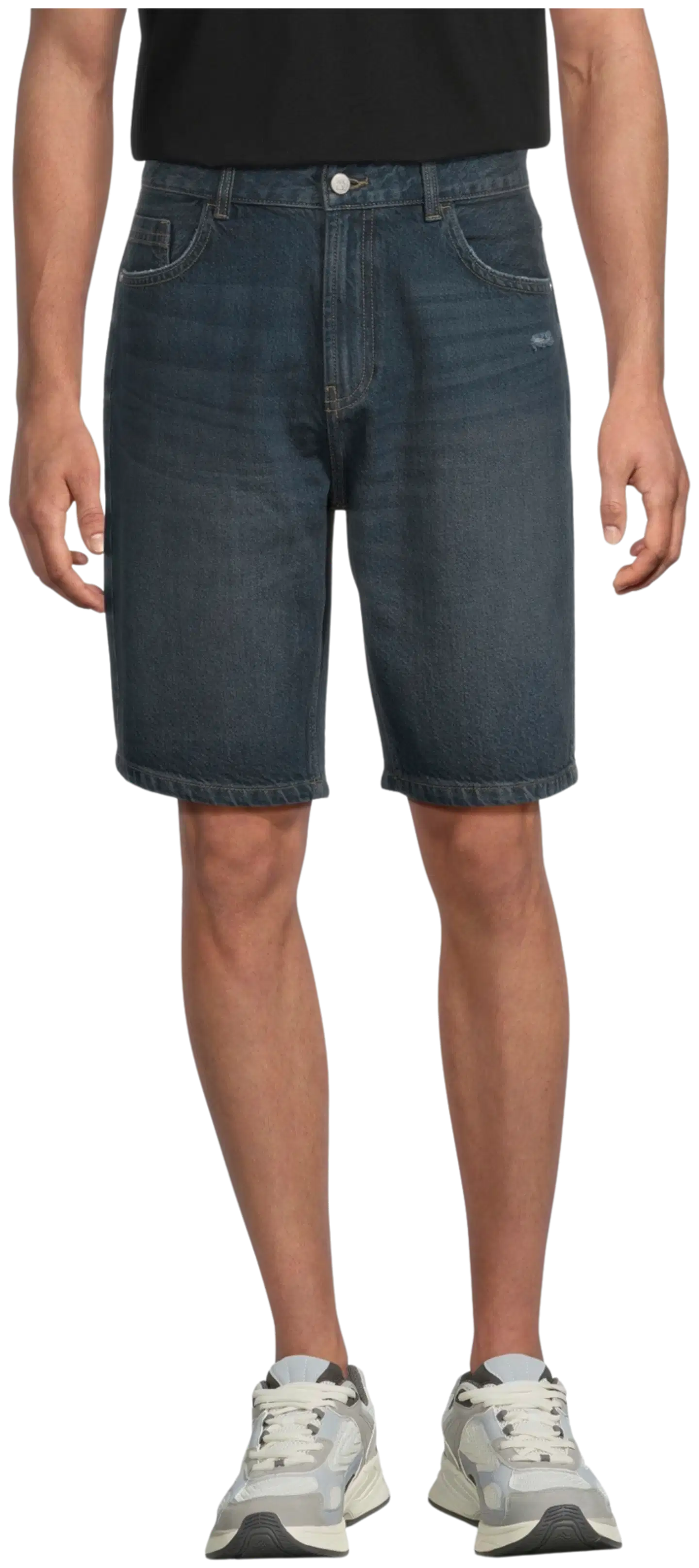 WKLY. miesten farkkushortsit 202W152606 - D.blue denim washed - 1