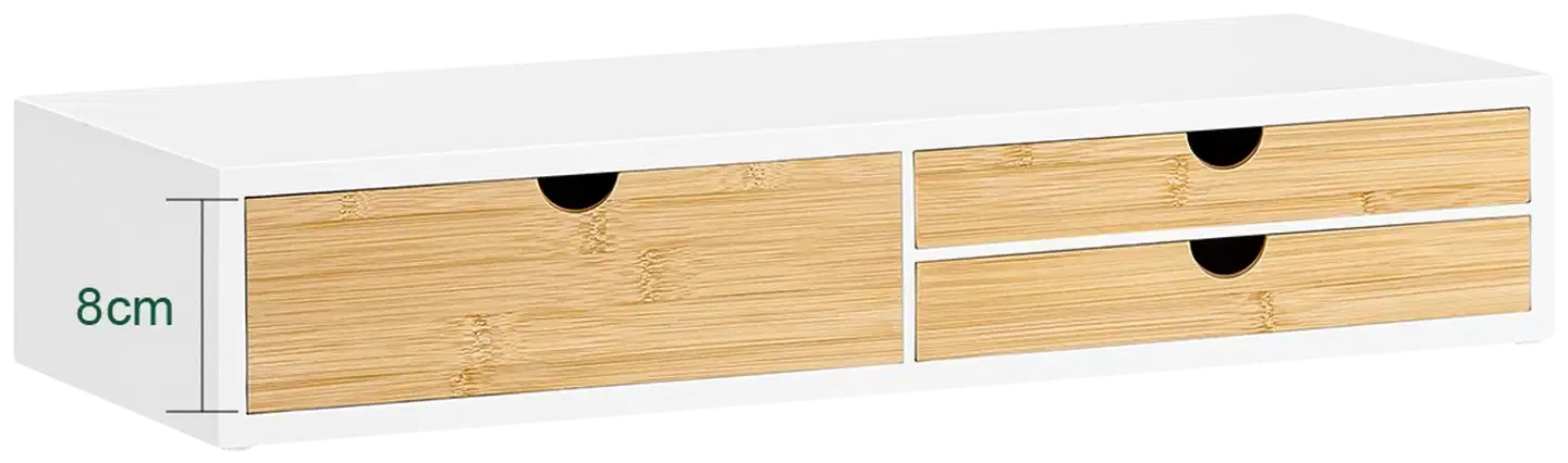 SoBuy näyttötaso valkoinen BBF11-WN - 3