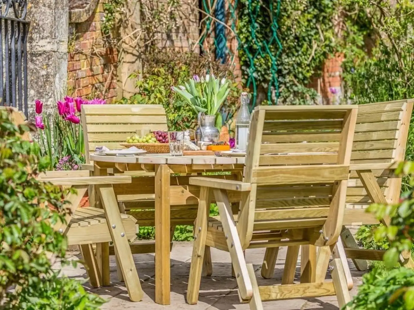 Tammiston Puu Pöytä Margot 127 kestopuu vihreä - 2