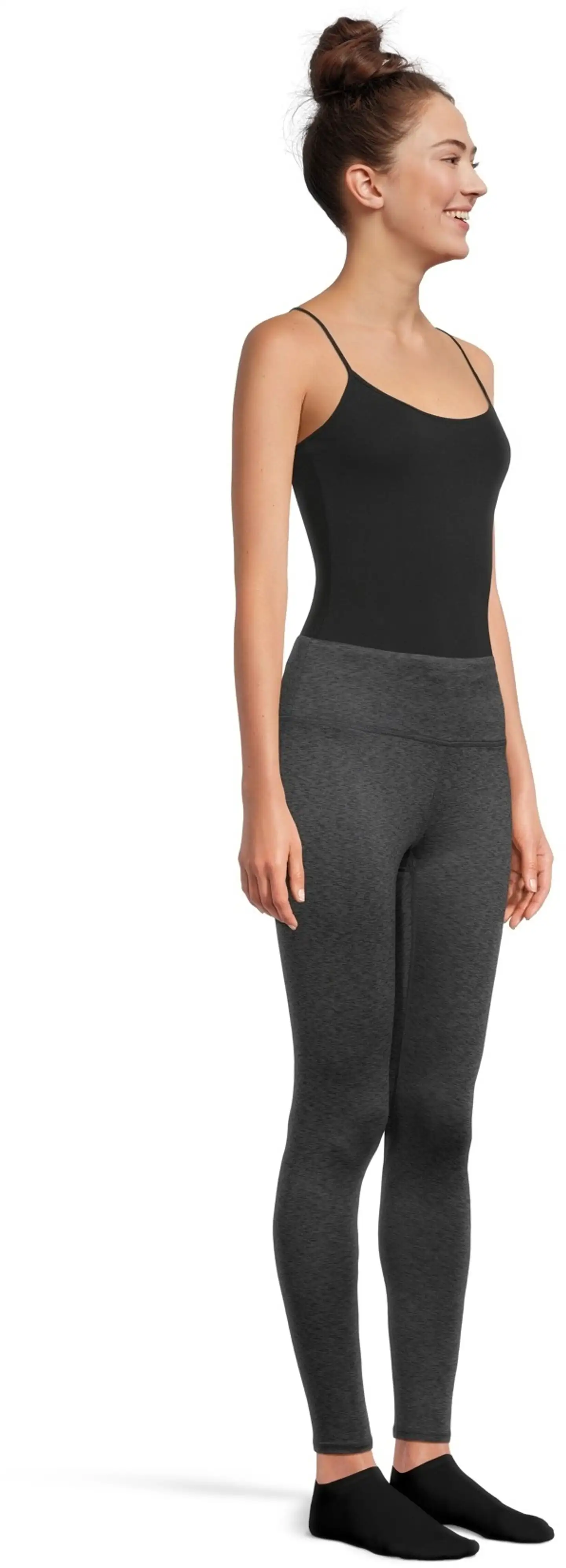 Cheetah naisten korkeavyötäröiset treenitrikoot CLP6384 - BLACK MELANGE - 4