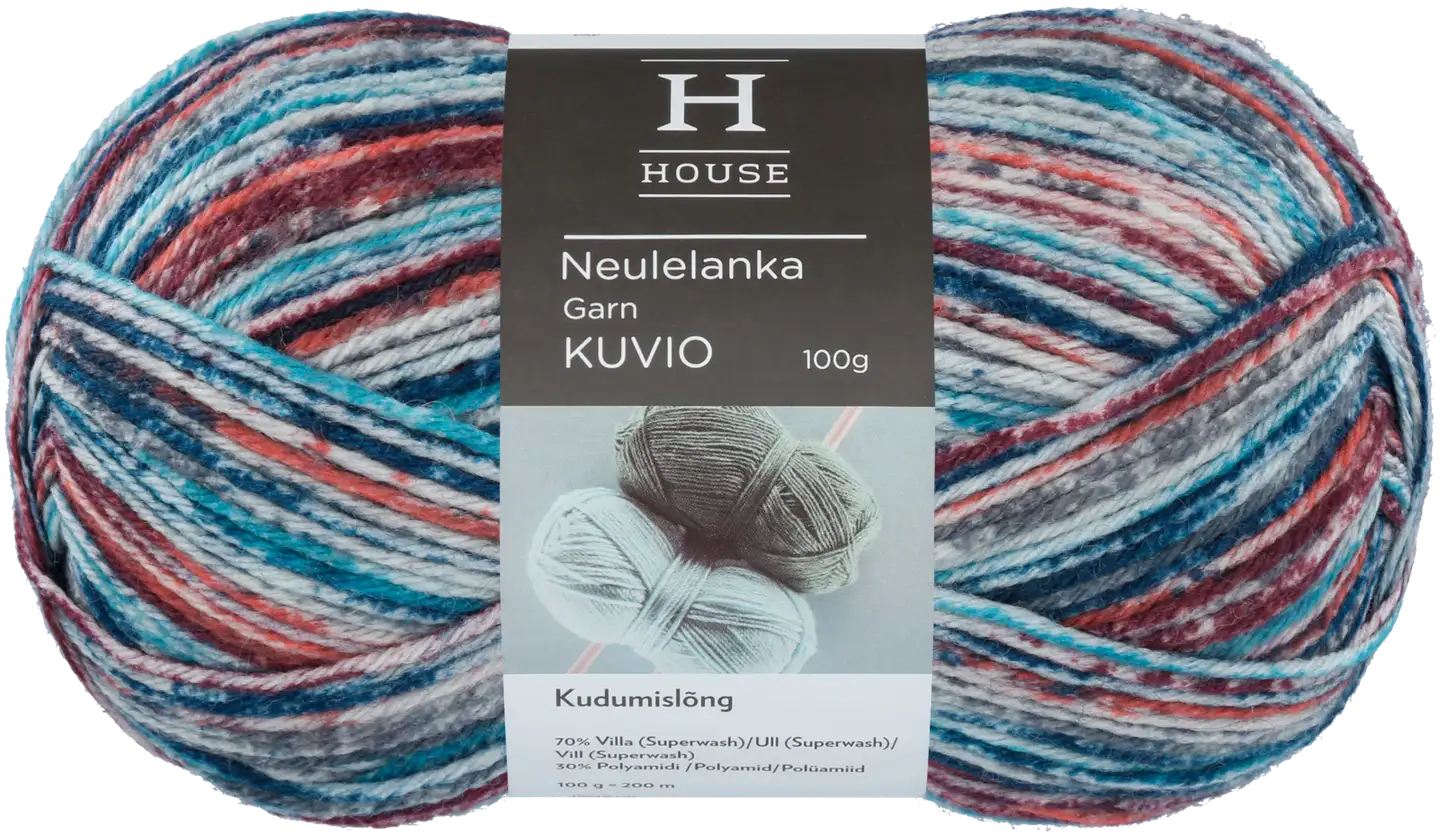 House lanka villasekoite Kuvio 100 g Blue/red/gray 32198 - 1