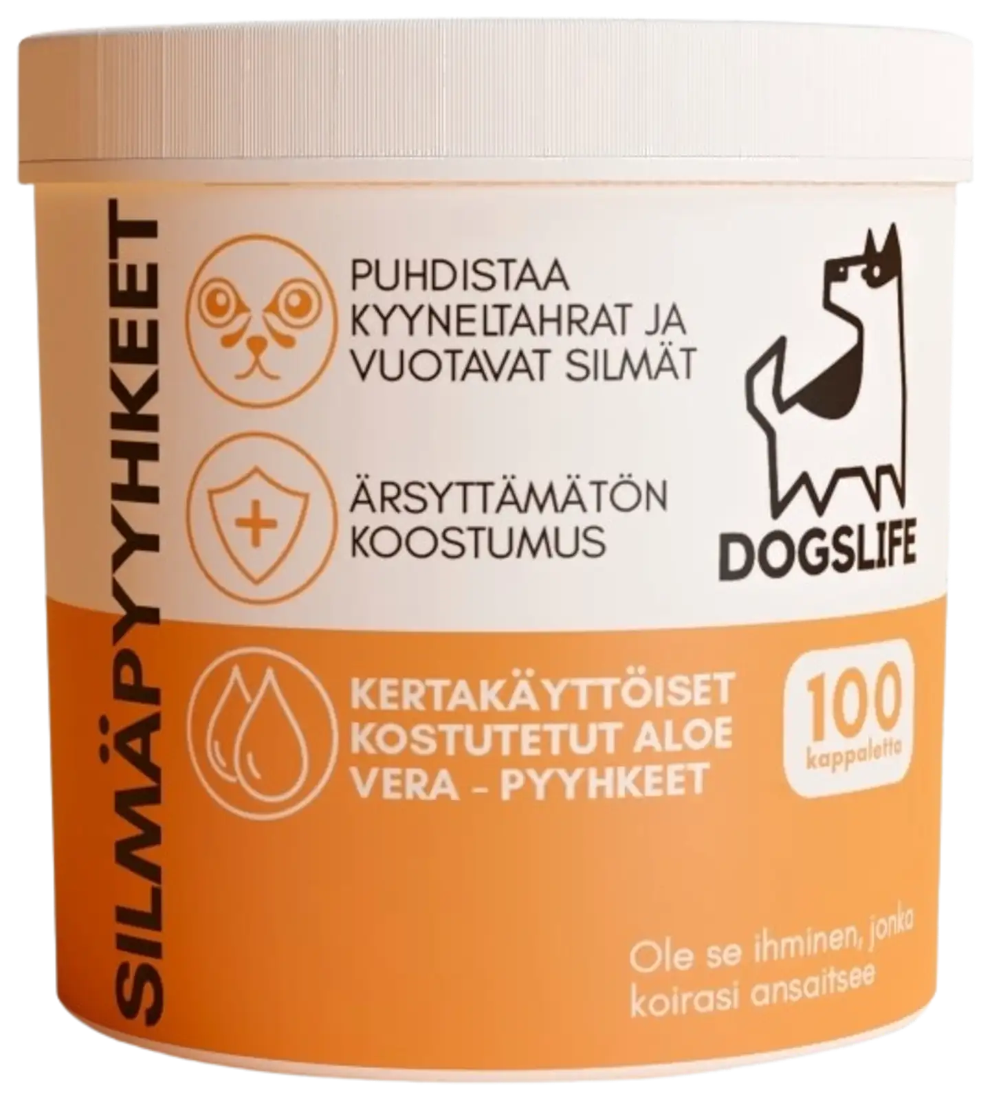 Dogslife silmänpuhdistuslaput 100kpl - 1