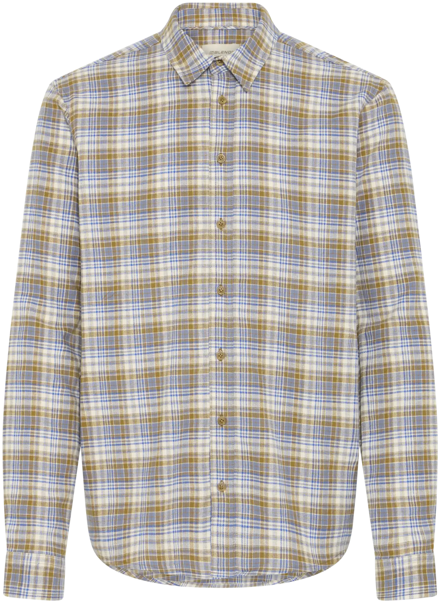Blend miesten ruudullinen kauluspaita BHDilan - Butter - 1
