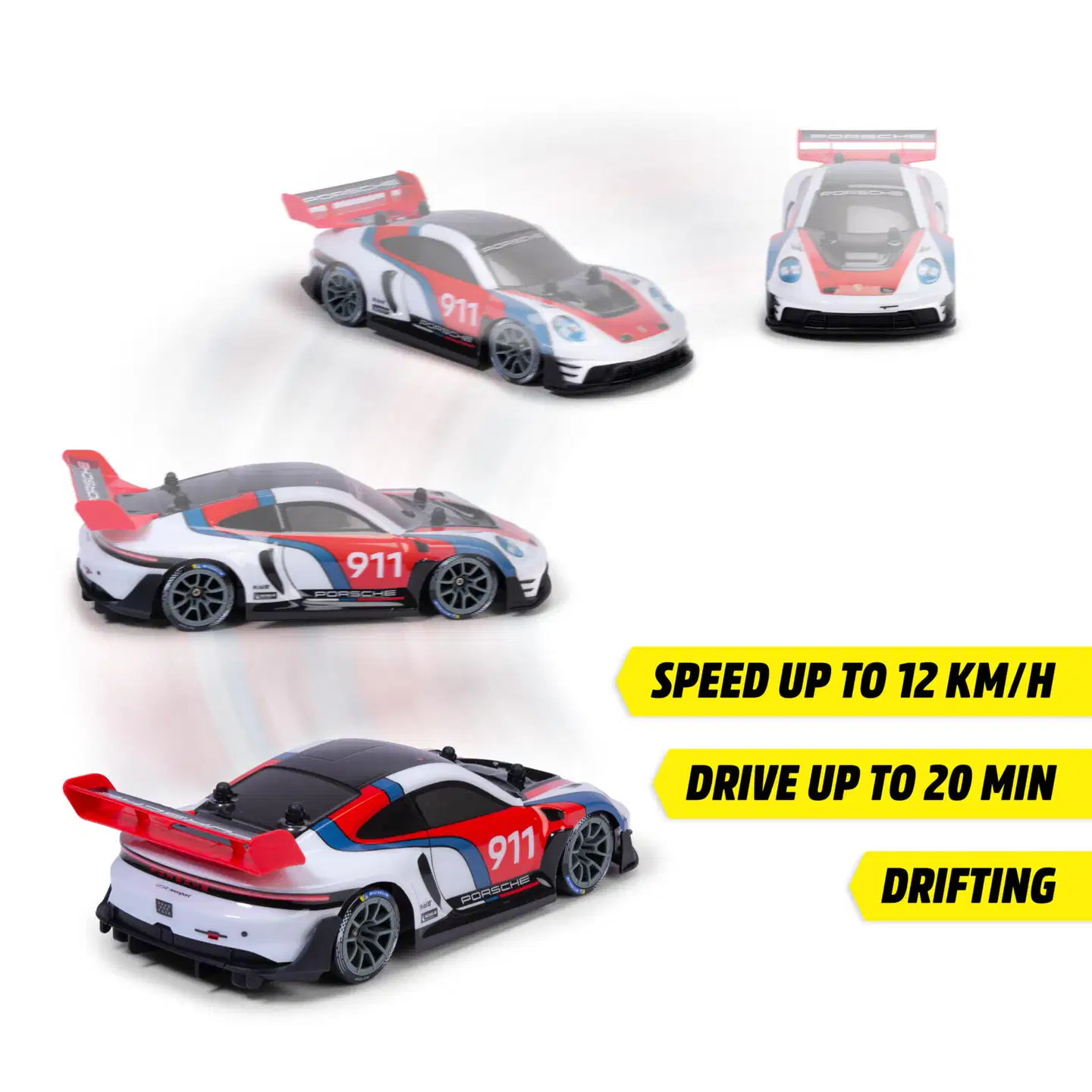 Dickie Toys - RC Porsche 911 GT3 R rennsport, RTR, 1:16, 30 cm, 2 kanavainen ohjain, taajuus 2,4 GHz - 5