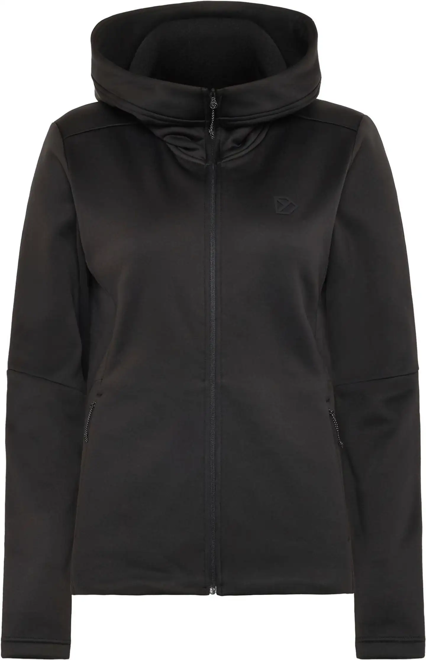 Didriksons naisten hupullinen fleecetakki Anneli - BLACK - 1