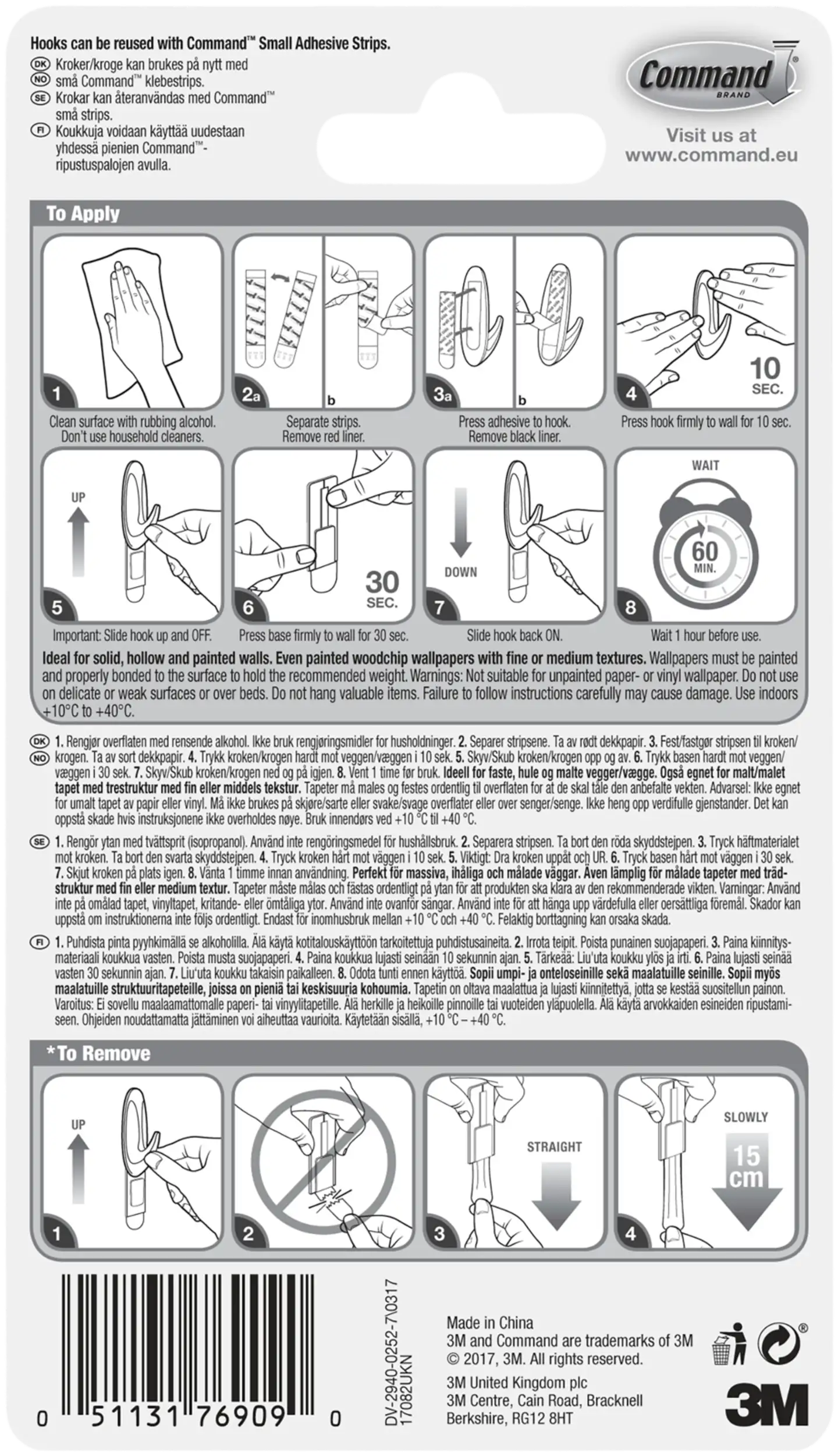 Command™ pienet designkoukut, 17082 - 6