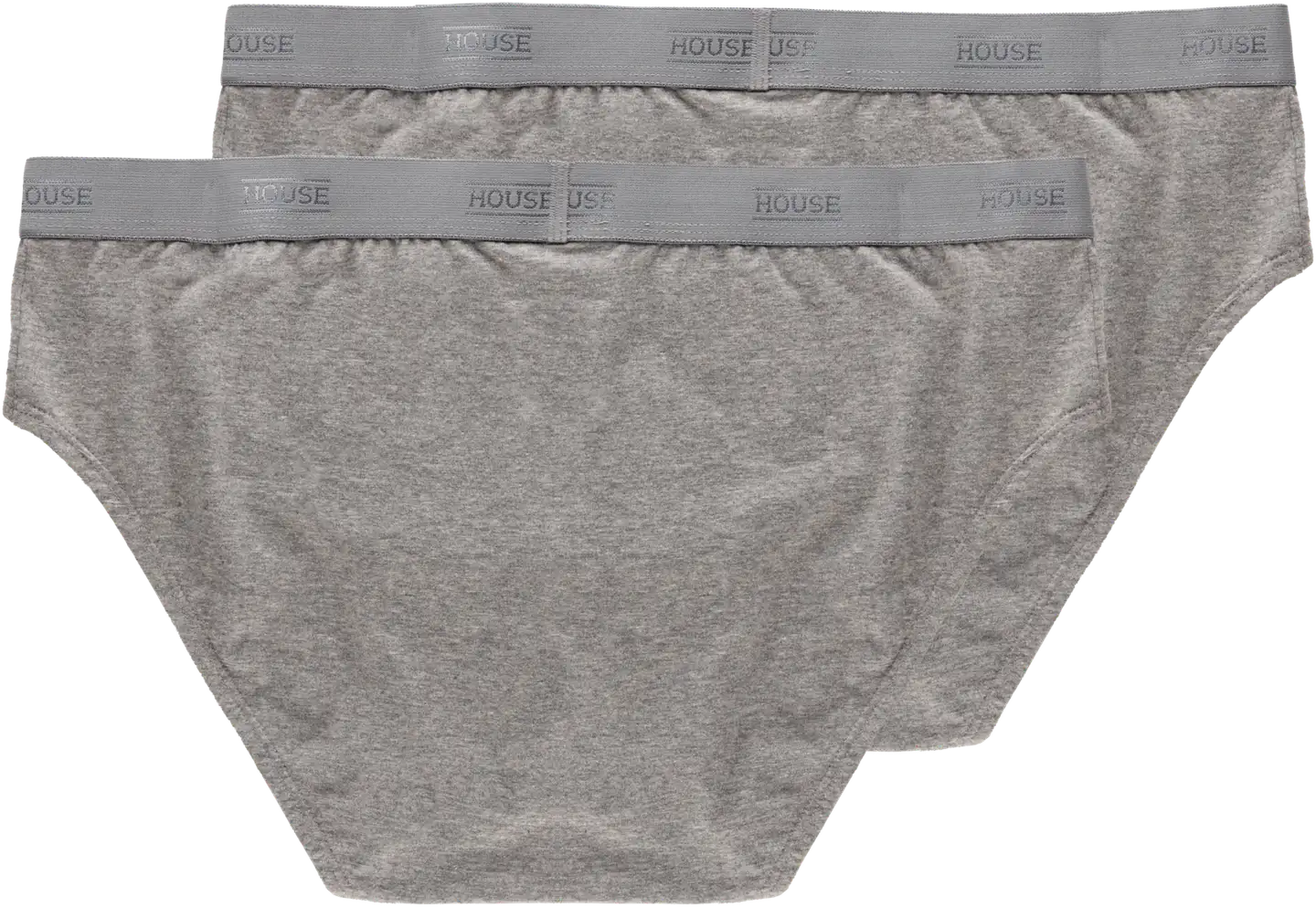 House miesten brief-alushousut 2-pack - Mel. grey - 2