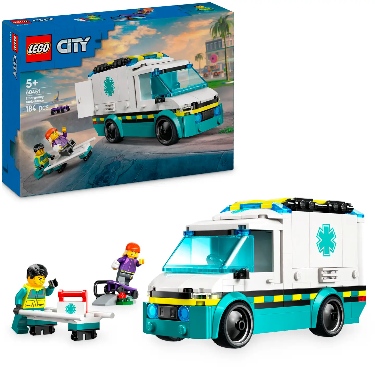 LEGO® City Great Vehicles 60451 Ambulanssi hälytysajoihin - 1