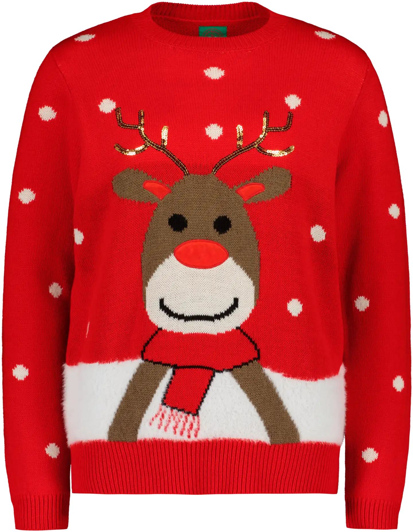 Ronald naisten jouluneule porokuviolla - RED - 1