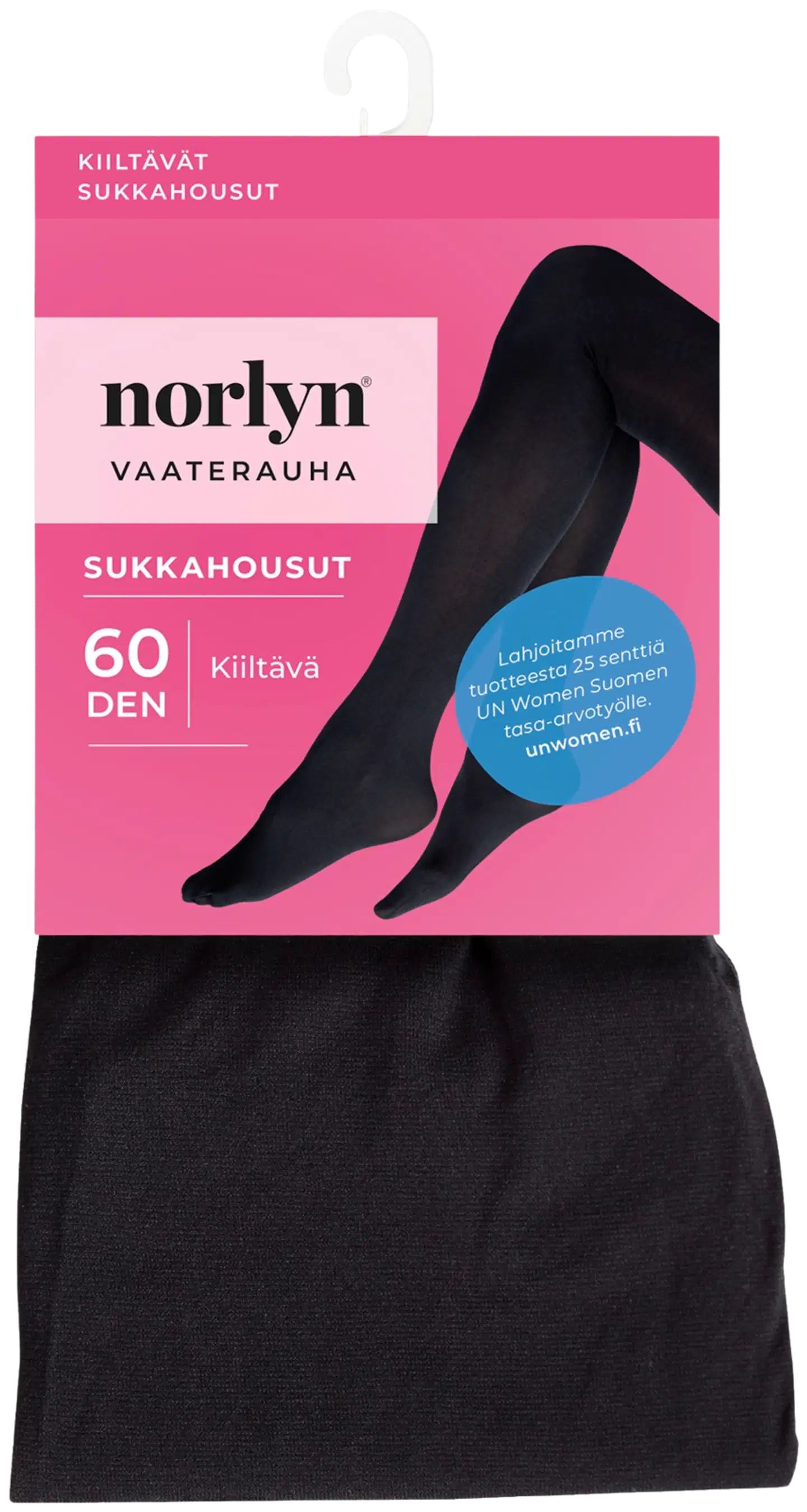 Norlyn naisten sukkahousut Shiny 60den - Black - 1