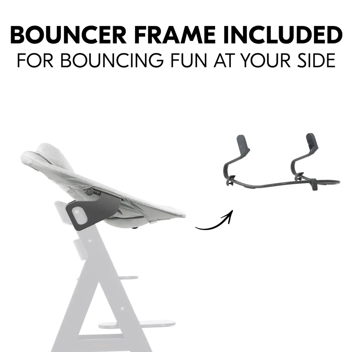 Hauck sitteri Alpha Bouncer Premium vaalean harmaa - 16