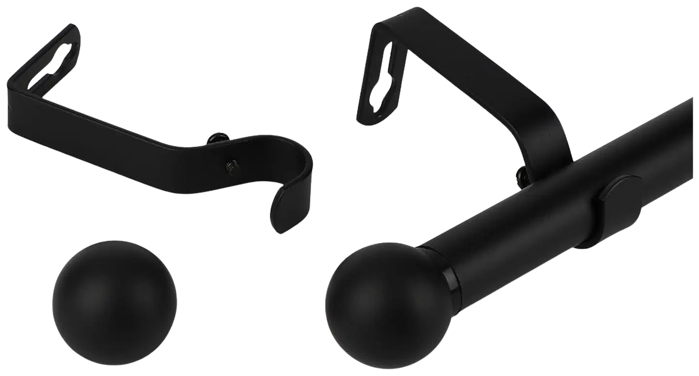 Ihanin verhotanko Elise mattamusta 120-210cm 16/19mm - 2