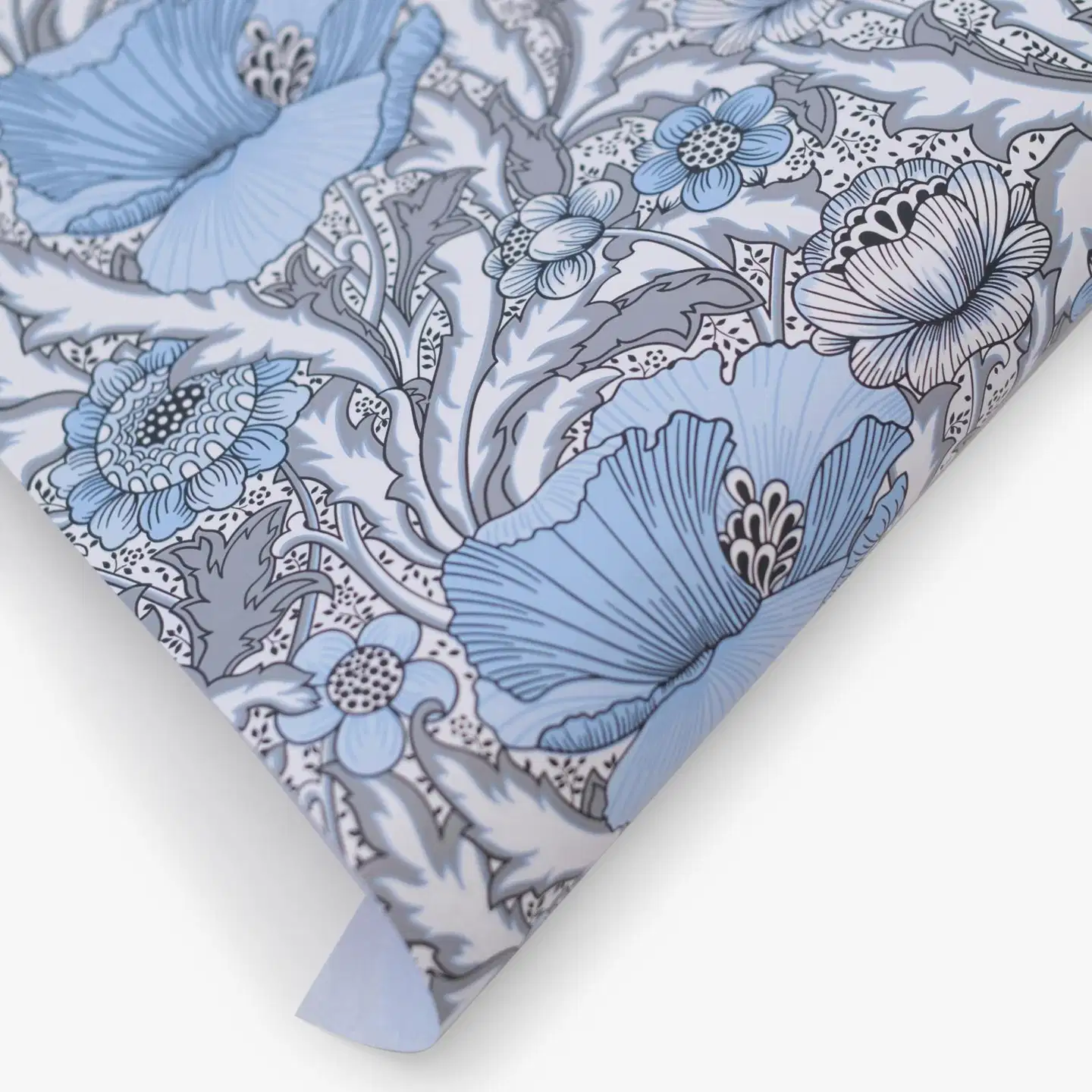 Sandudd Signature kuitutapetti Unelma 5452-8 10 ,05 x 0,53 m vaaleansiniset kukat, harmaat lehdet - 2