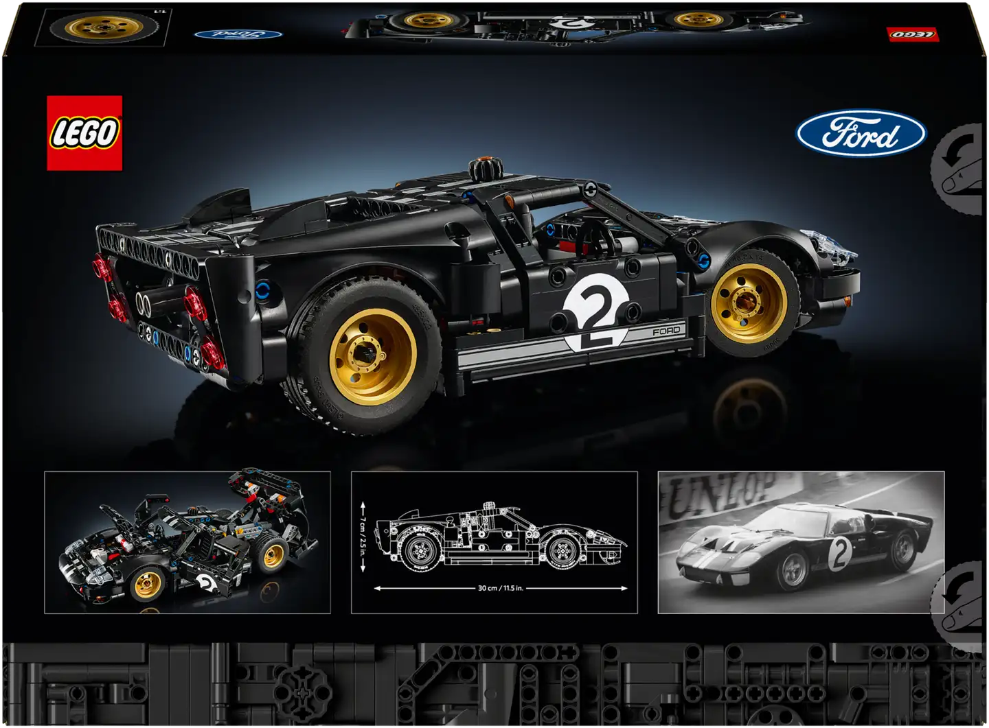 LEGO® Technic 42223 1966 Ford GT40 MKII ‑kilpa-auto - 9