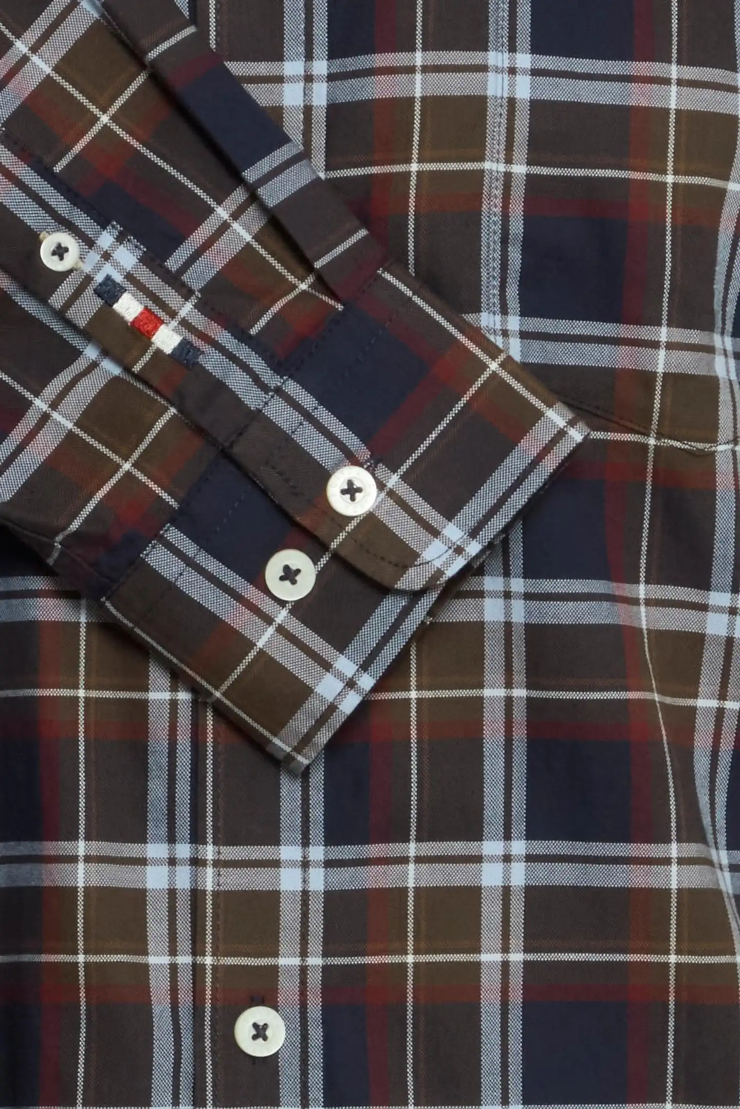 FQ1924 miesten ruudullinen kauluspaita FQBROMONT - Turkish Coffee - 3