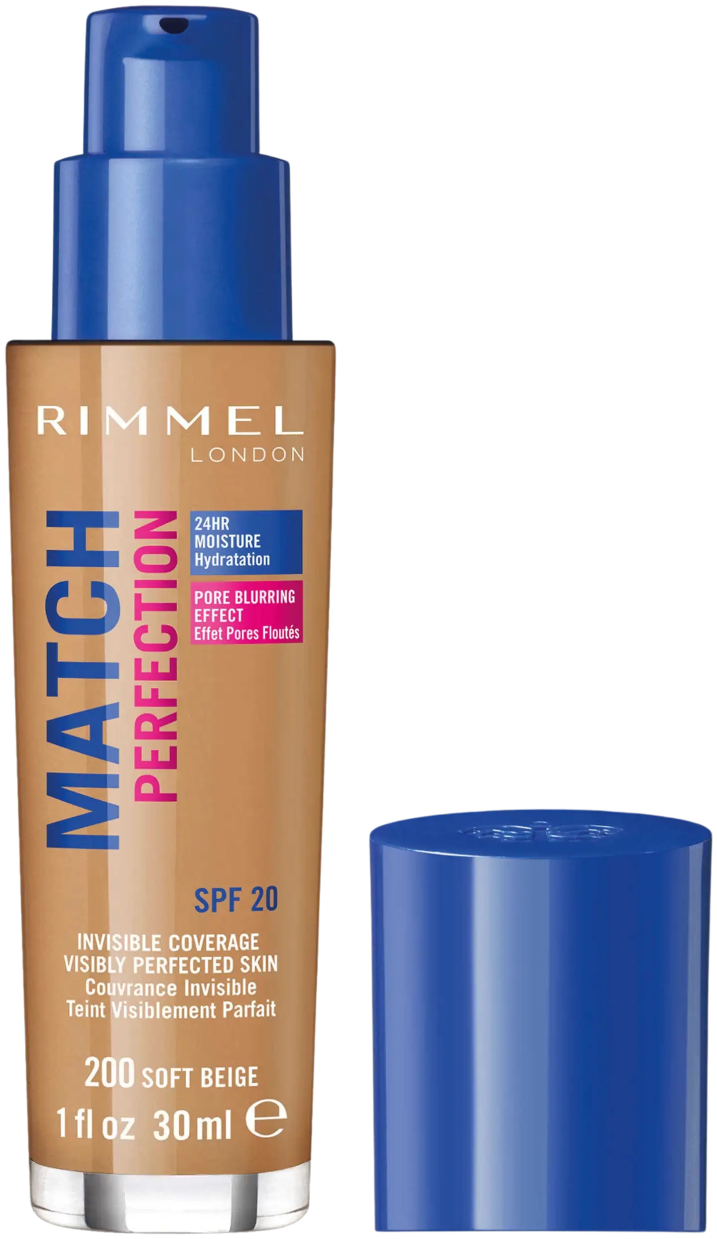 Rimmel 30ml Match Perfection Foundation SPF 20 200 Soft Beige meikkivoide - 2