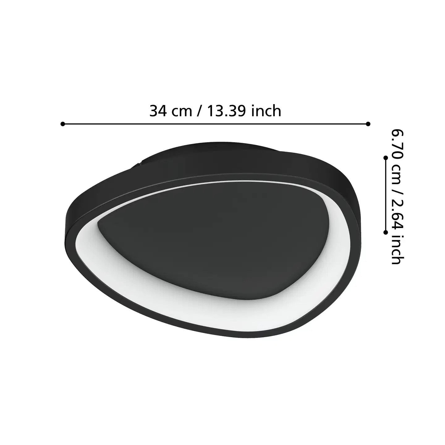 EGLO kattovalaisin Loretello LED 12W musta/valkoinen - 6